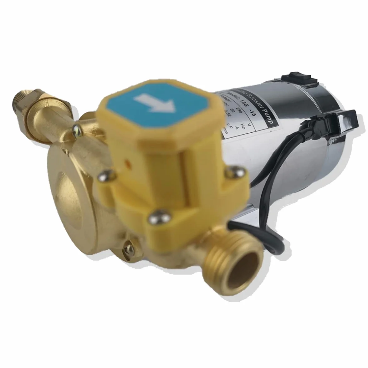 150W MałA Automatyczna Pompa WspomagająCa Prysznic 230V/50Hz Pompa ZwięKszająCa CiśNienie GorąCej Wody ¾" × ½" Wylot 25L/Min Mini Pompa WspomagająCa 15m Do Systemu Prysznicowego W CałYm Domu