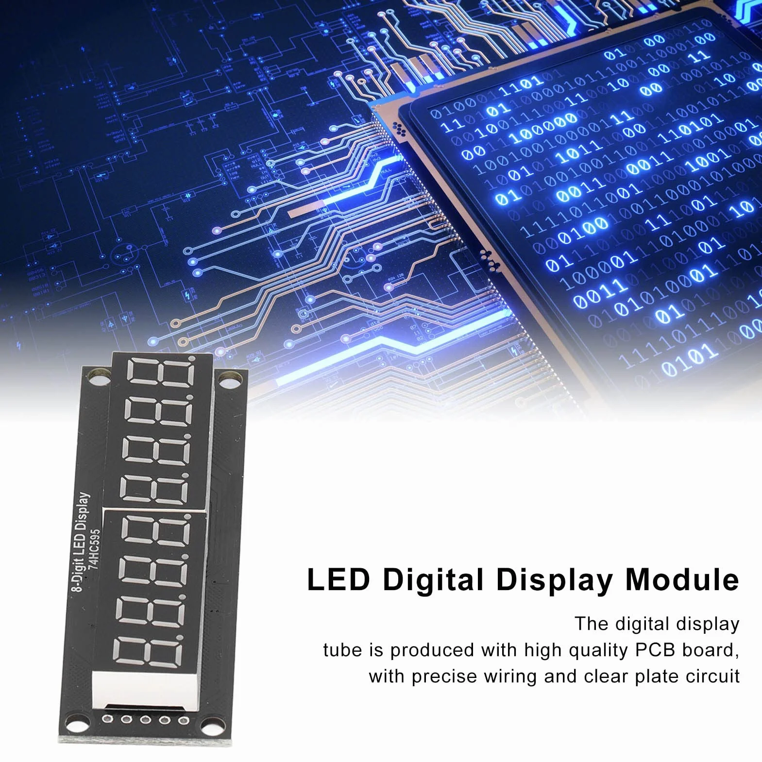 TM1637 8-cyfrowy 7-segmentowy Moduł Wyświetlacza LED Cyfrowy Wyświetlacz LED Plug And Play Wyświetlacz Liczby LED