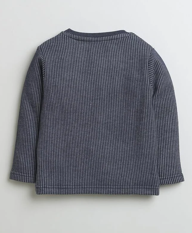 BUMZEE Peb9636 T-shirt termiczny i spodnie do biegania dla chłopców, pełne rękawy, bawełna, ciemnoszary