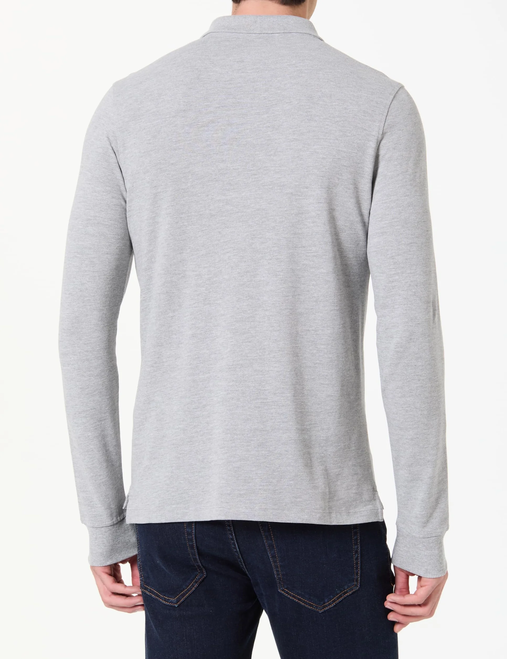 Pepe Jeans Męska koszulka polo M Basic Long Polo, szara (Marl Grey), M, Szary (Marl Grey), M