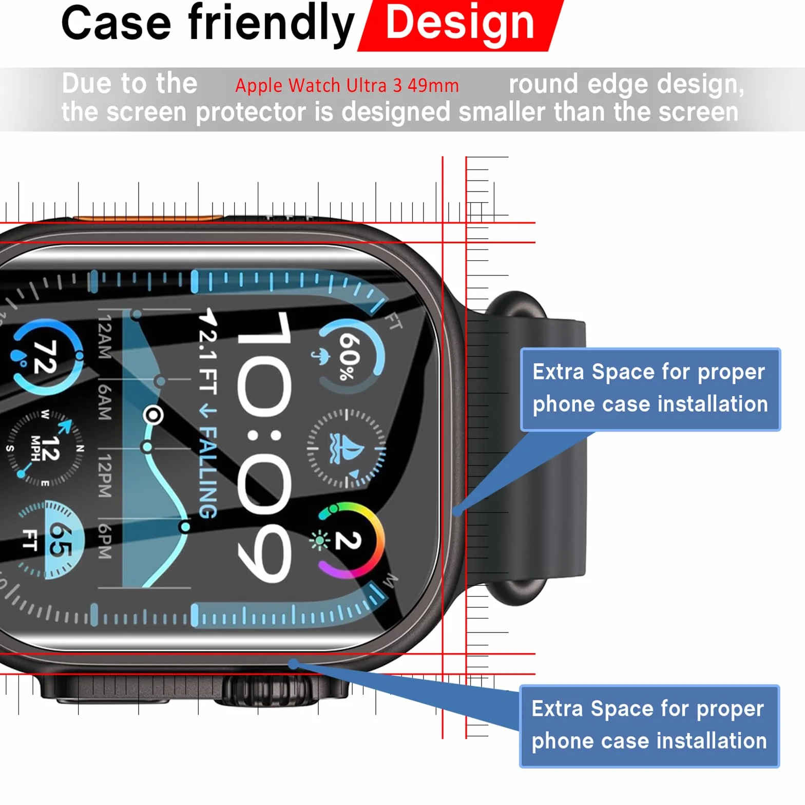 AOKUMA Folia ochronna do Apple Watch Ultra 3 49 mm 2 sztuki TPU