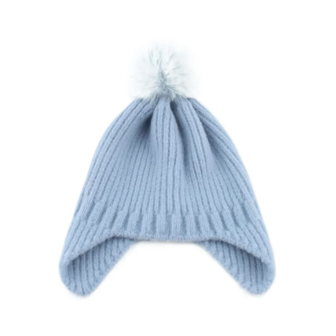 Czapka Beanie Czapka Zimowa Damska Ciepły Pluszowy Dzianinowy Szalik Zestaw Na Zimno Damskie Czapki Z Klapkami Na Uszy (Niebieski Jeden Rozmiar)