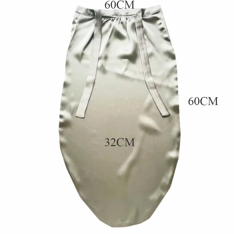 Jedwabna czapka do spania dla kobiet z długimi włosami 50CM Czerwona