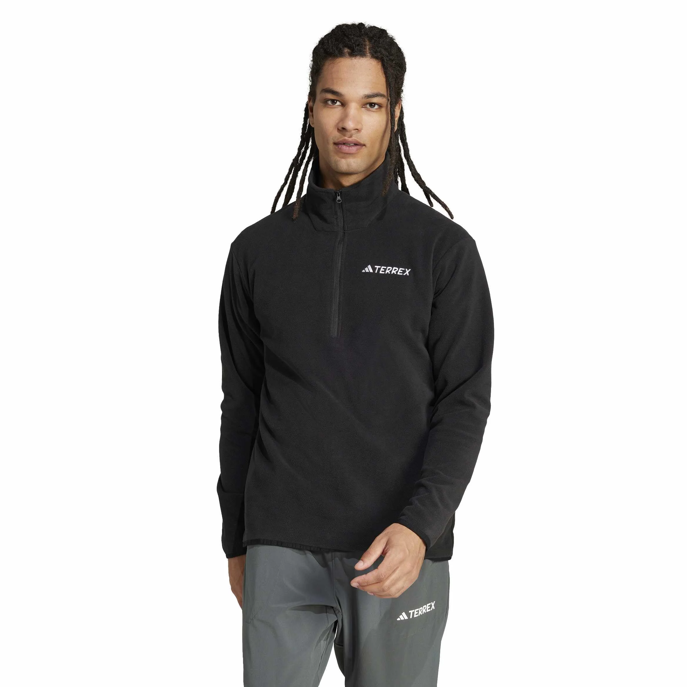 adidas Mężczyźni Terrex Multi Essentials Half Zip Fleece Jacket, black, M