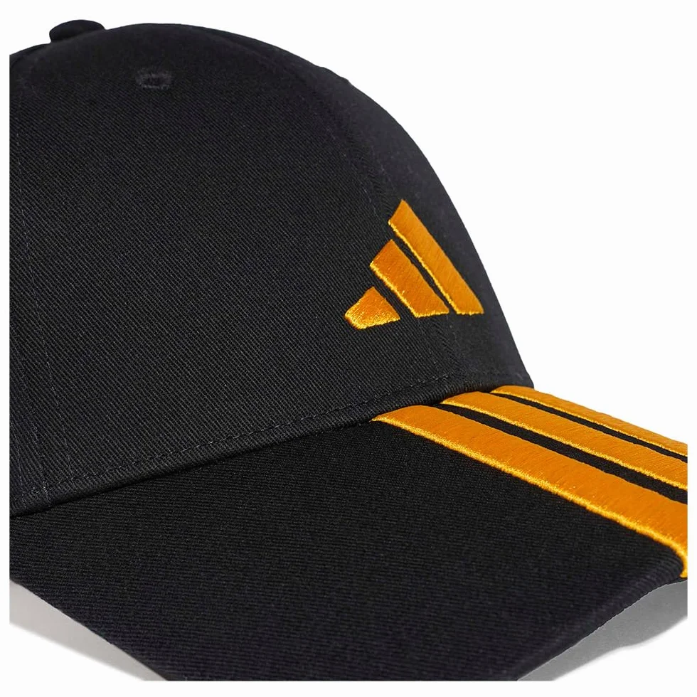 adidas uniseks-volwassene BBALL 3S CAP NEW LOGO, black/collegiate gold, M-L