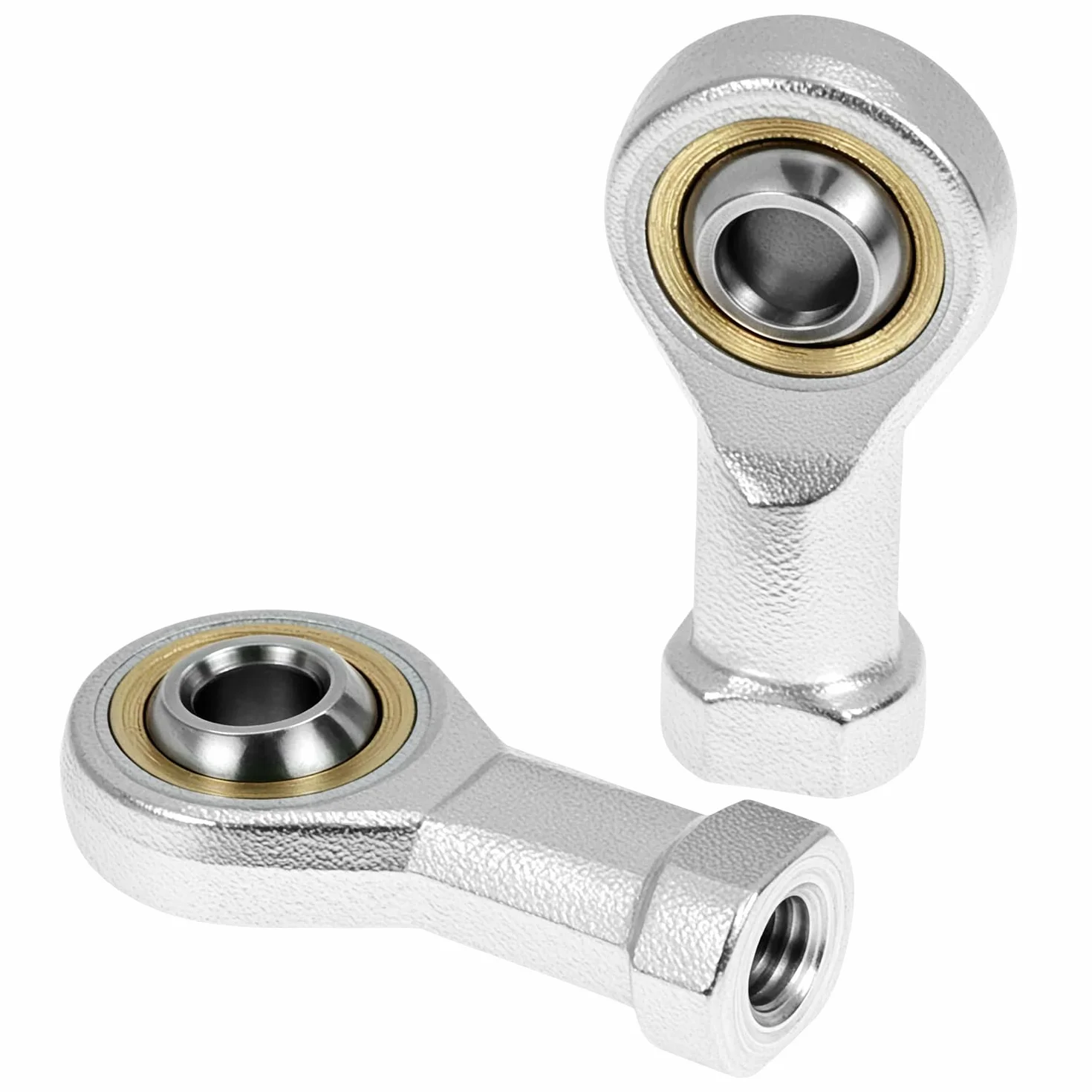 QWORK® 4 sztuki 6mm łożysko przegubu, łożysko przegubu M6 x 1,0, metryczny gwint wewnętrzny, gwint prawoskrętny, samosmarujące do sferycznych końcówek drążka przesuwnego