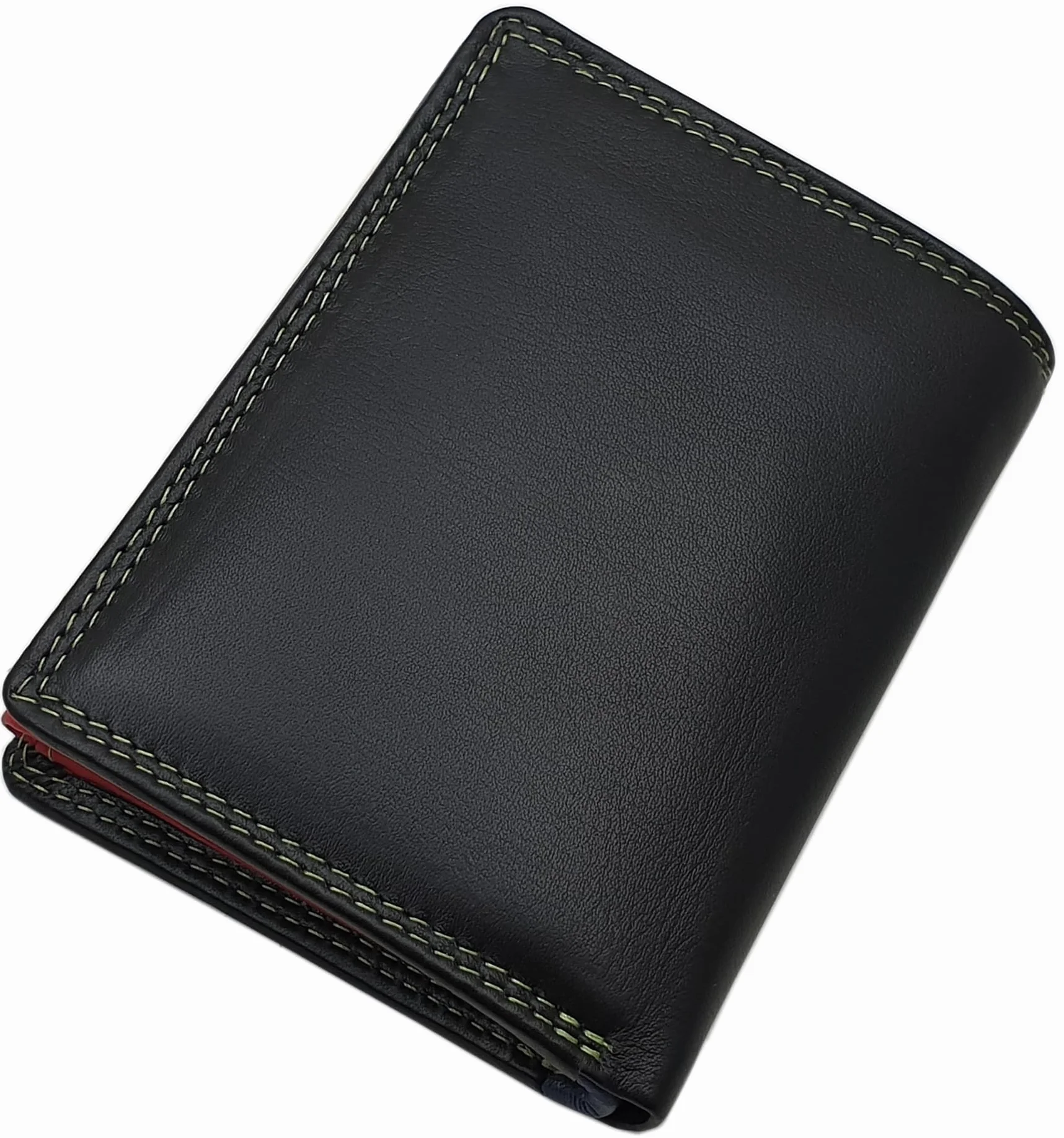 Portfel damski z bydlęcej skóry nappa z ochroną RFID NFC