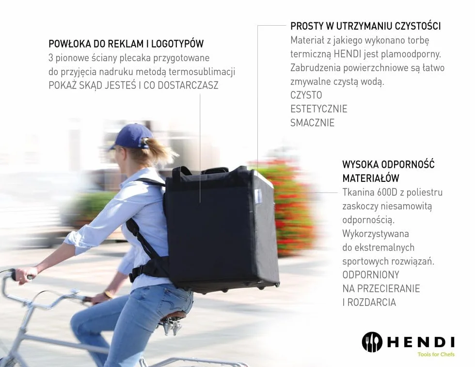 HENDI Plecak termiczny dostawczy - 75.2 L - Czarny - 410x410x(H)490mm