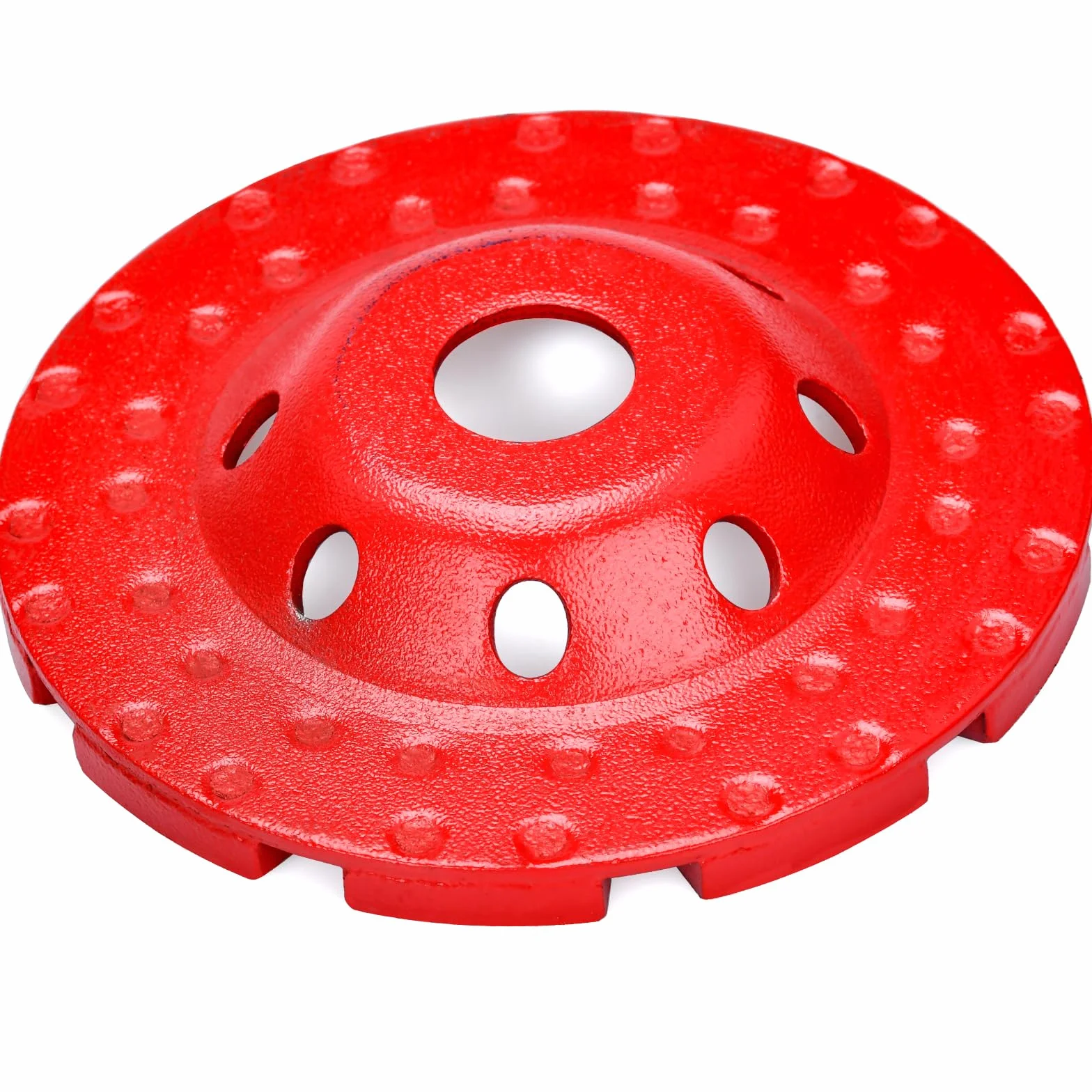 Diamentowa tarcza szlifierska 125 mm x 22,23 mm, diamentowa tarcza szlifierska, dwurzędowa, do betonu, kamienia naturalnego, kleju do płytek, granitu, muru, czerwona
