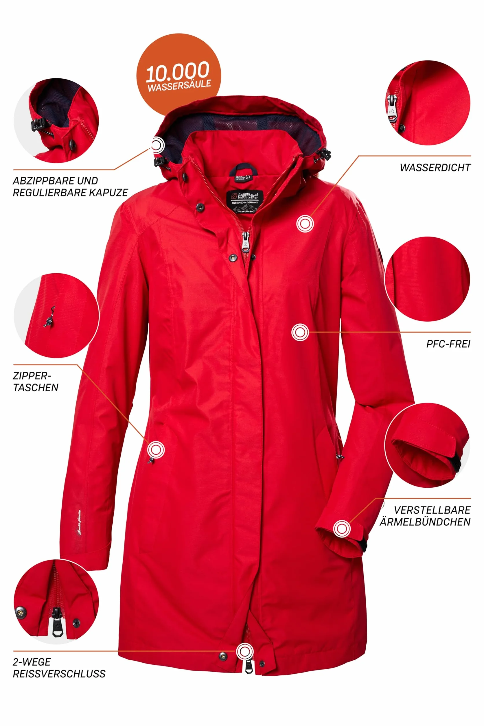 Killtec Funkcjonalna kurtka/kurtka outdoorowa z odpinanym kapturem Women´s Kos 44 Wmn Prk