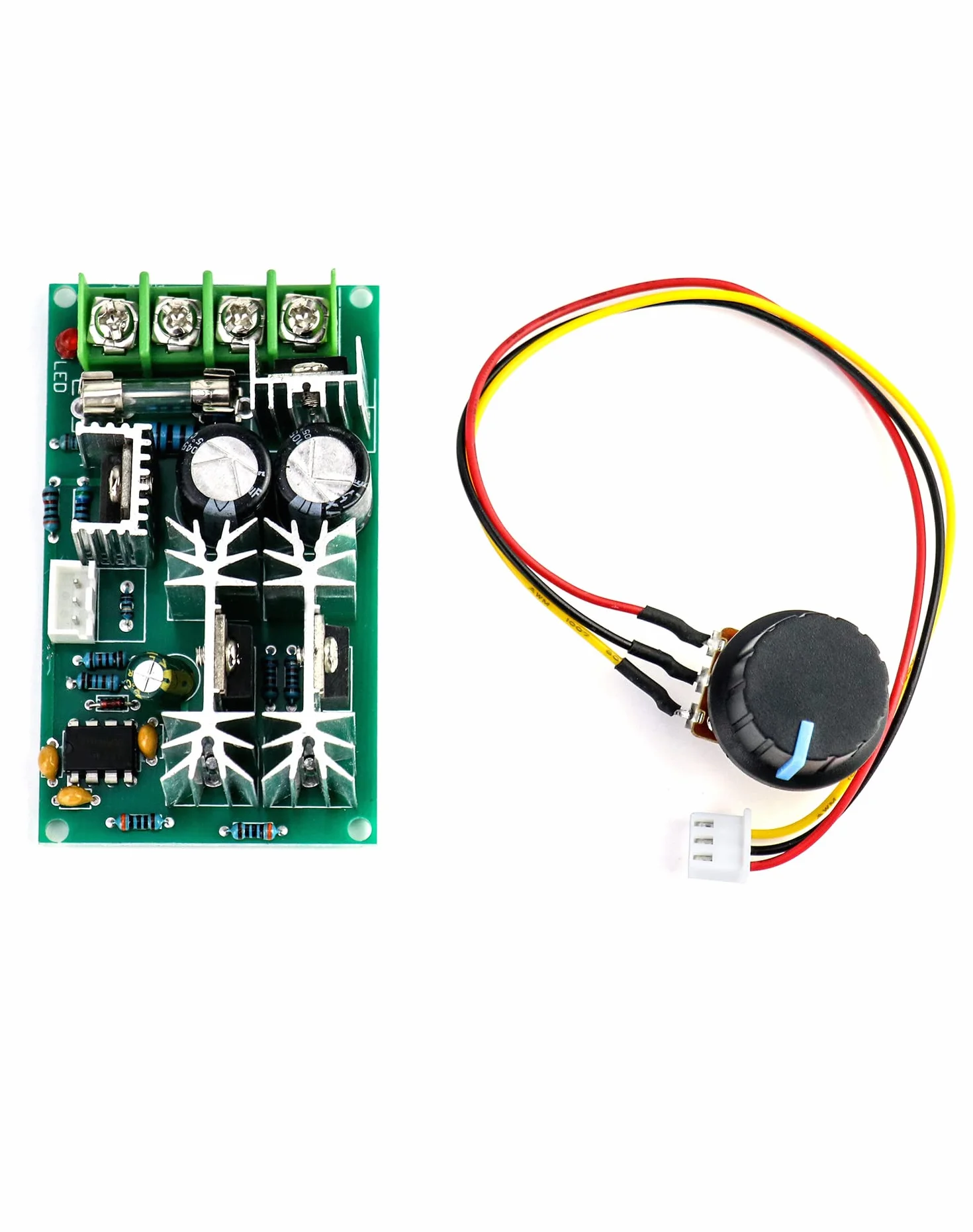 QWORK PWM regulator prędkości silnika DC 12V 24V 36V 48V 20A moduł napędowy o wysokiej wydajności regulowana prędkość PWM sterownik elektroniczny