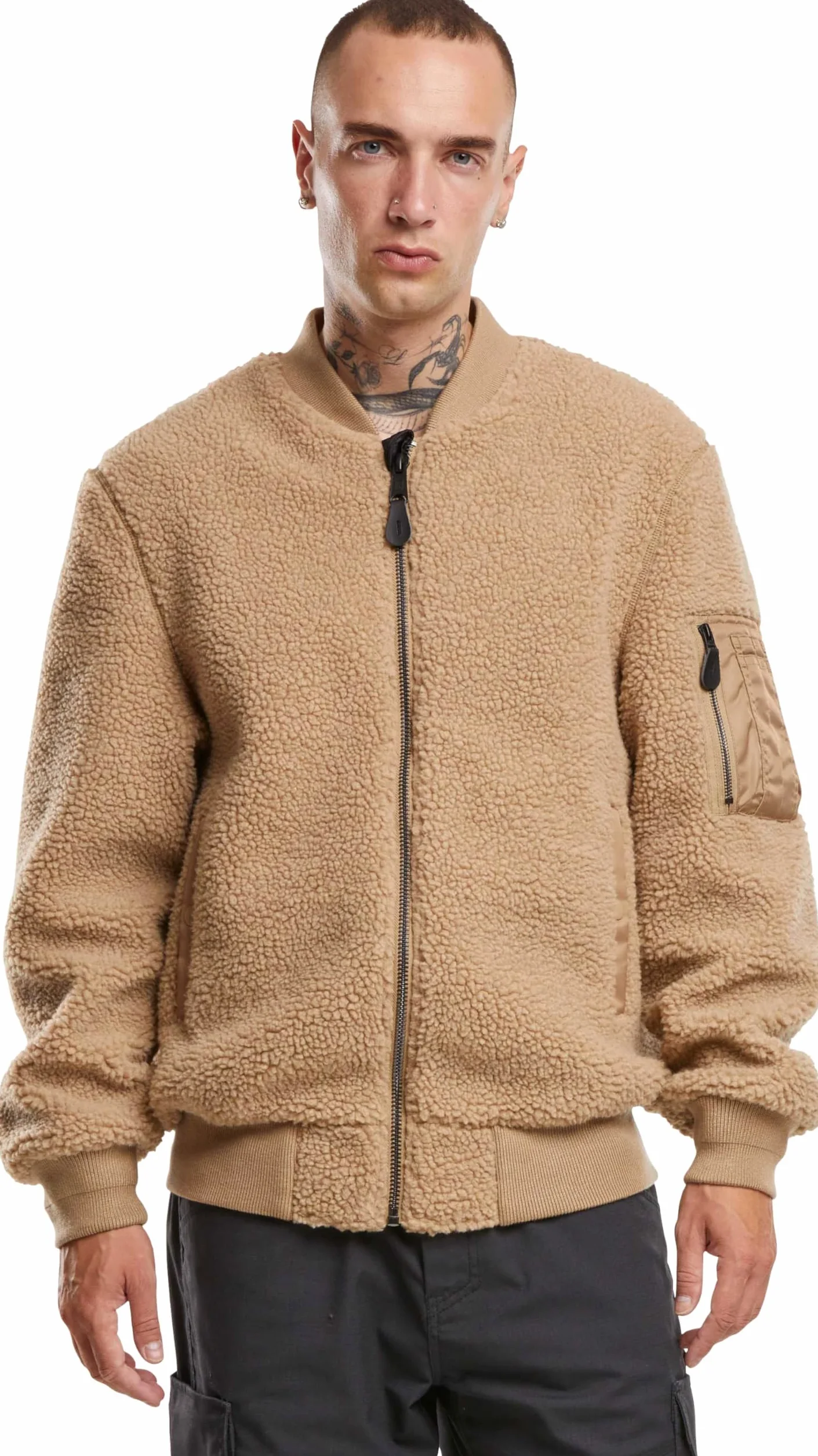 Brandit MA1 Sherpa męska kurtka polarowa oliwkowa Basics