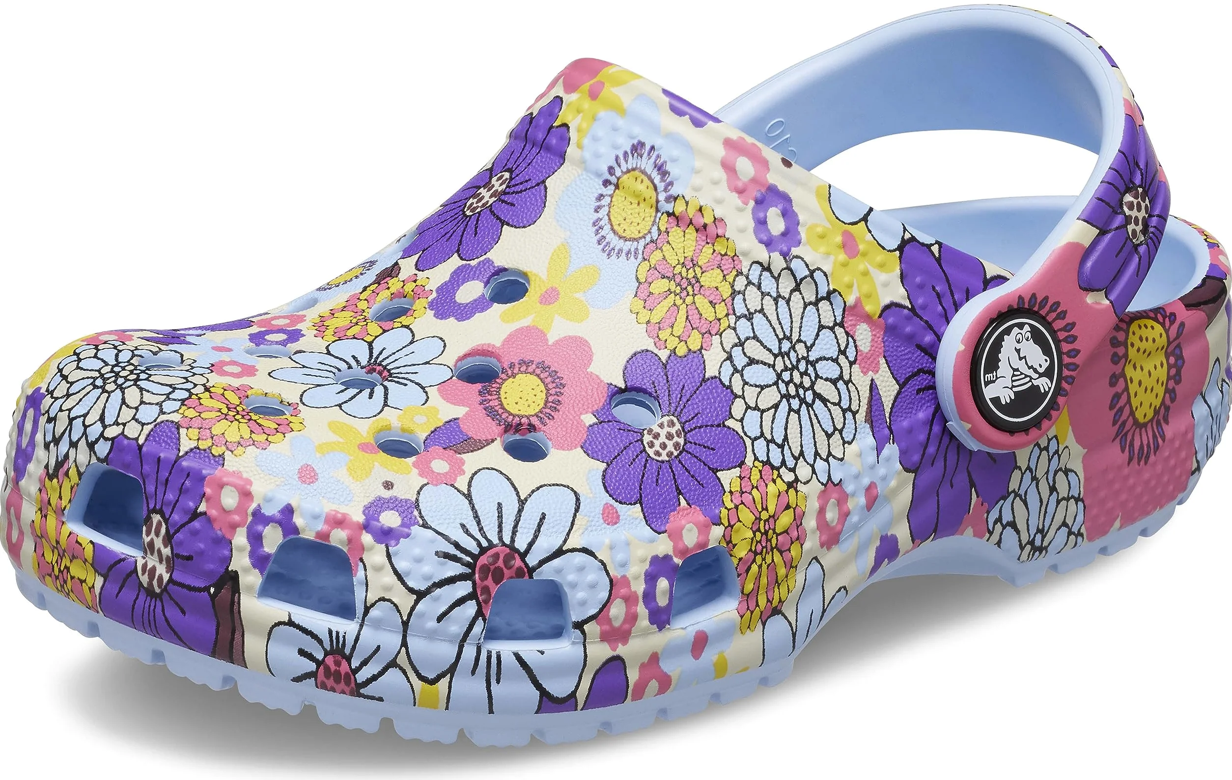 Crocs Klasyczne retro kwiatowe chodaki uniseks dla dzieci niebieski kalcyt/wielokolorowy