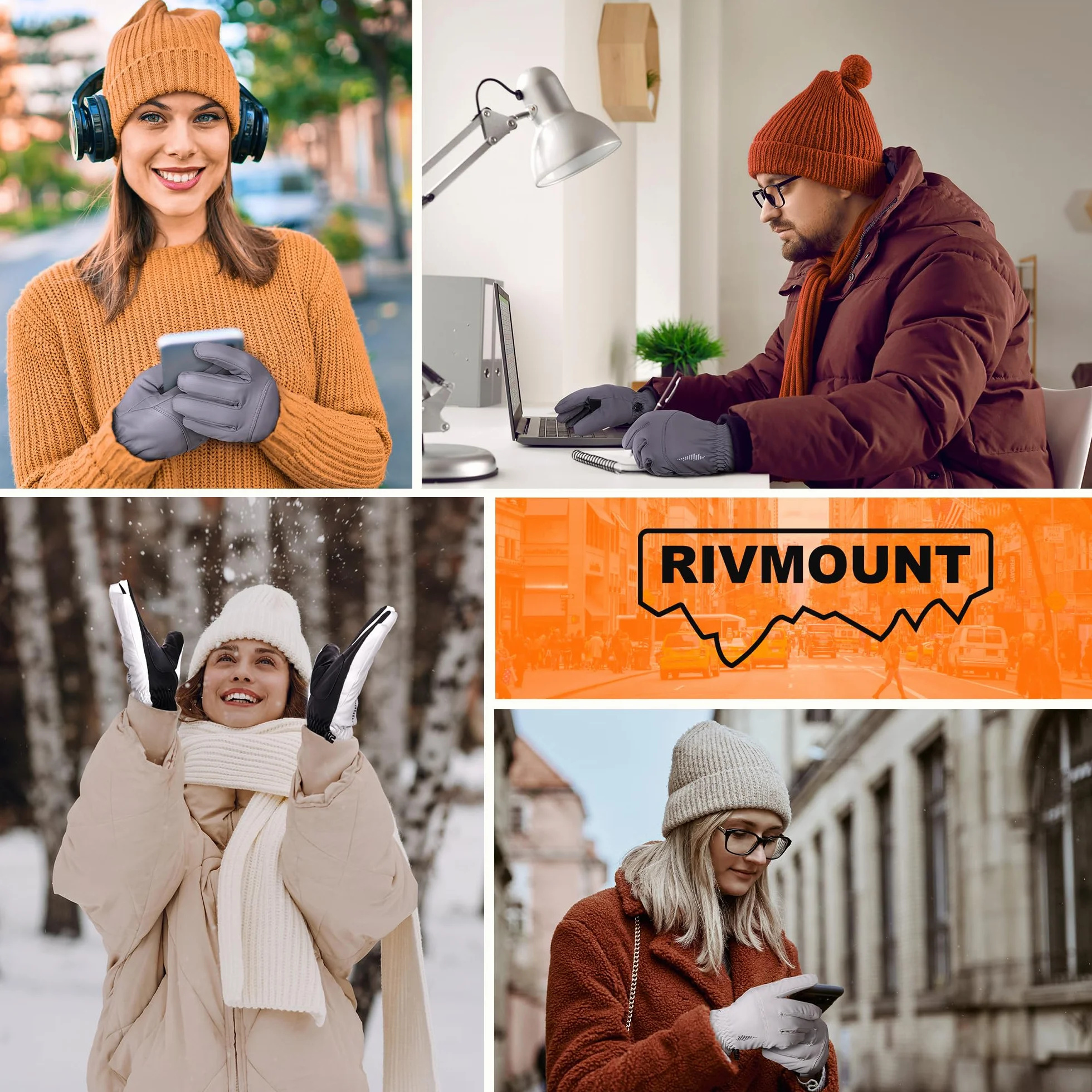 Rivmount RSG601 Zimowe Rękawice Narciarskie Wodoodporne Unisex