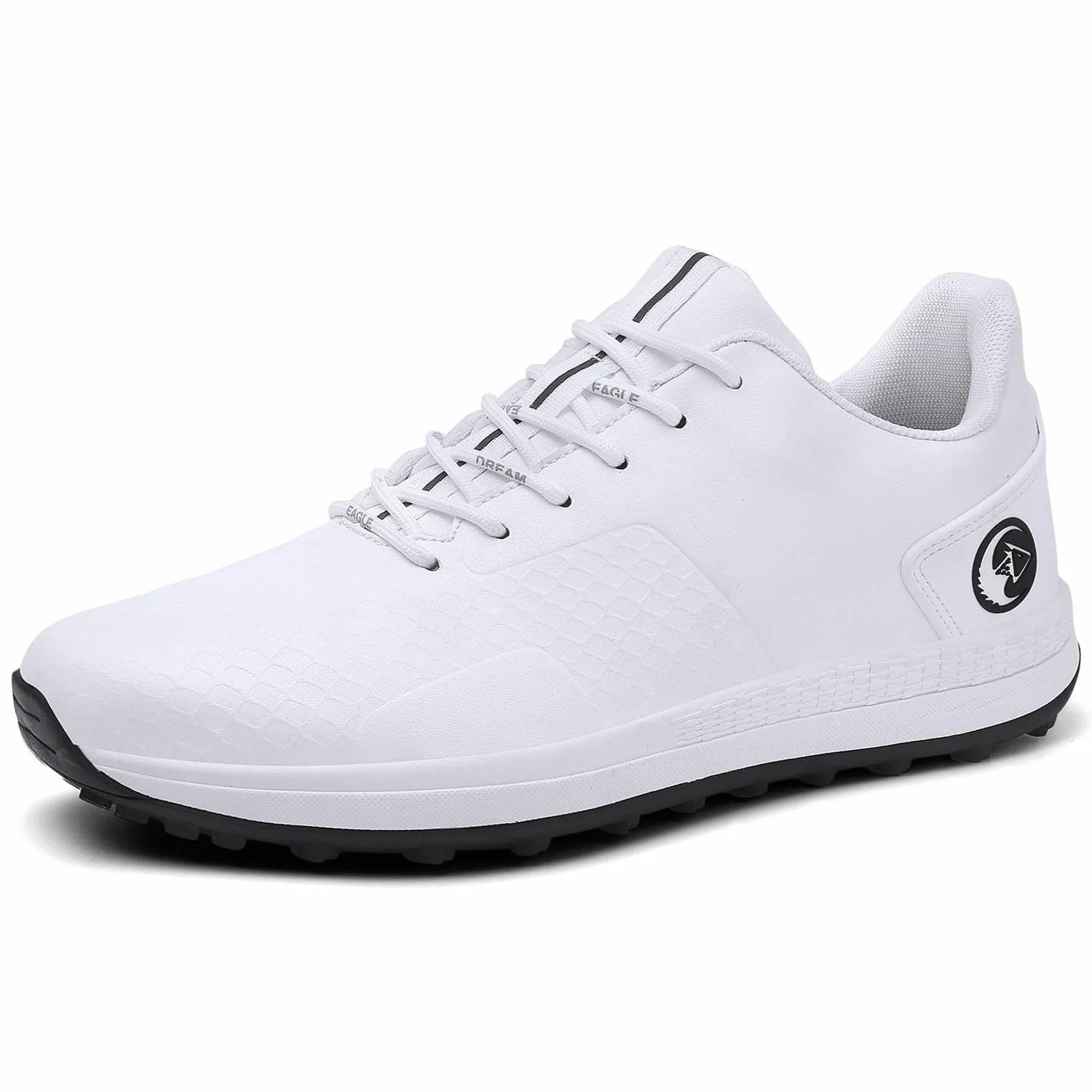 JiuQing Wodoodporne buty golfowe męskie skórzane antypoślizgowe bez kolców