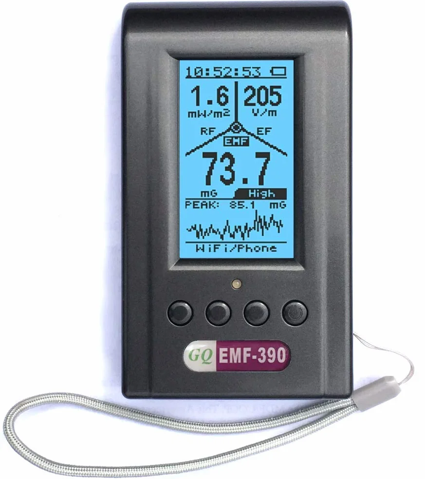 Miernik HF, zaawansowane elektromagnetyczne promieniowanie wielopolowe EMF-390, 3 w 1, EMF, ELF, RF, miernik masztów telefonii komórkowych, detektor danych, rejestrator