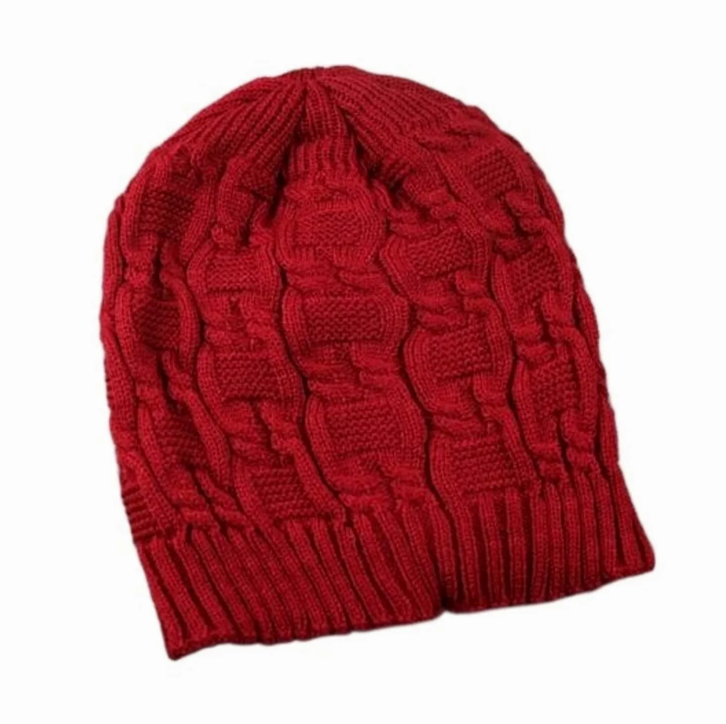 Czapka Beanie Czapka Zimowa Damska Ciepła Damska Obszycie Dzianinowe Czapki Keep Gothic (rosso Jeden Rozmiar)