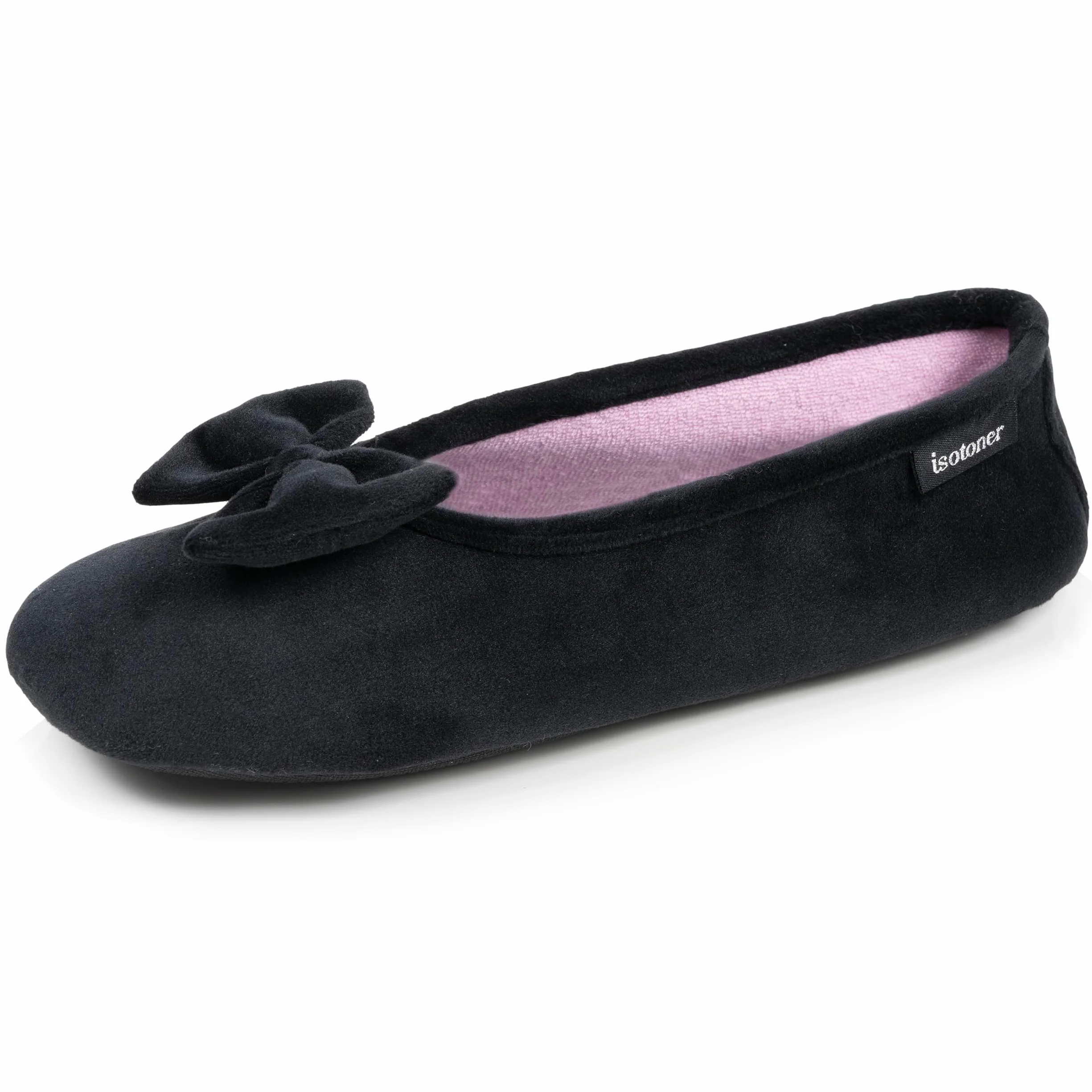 Isotoner Klapki damskie Ballerinas kapcie czarne 41/42
