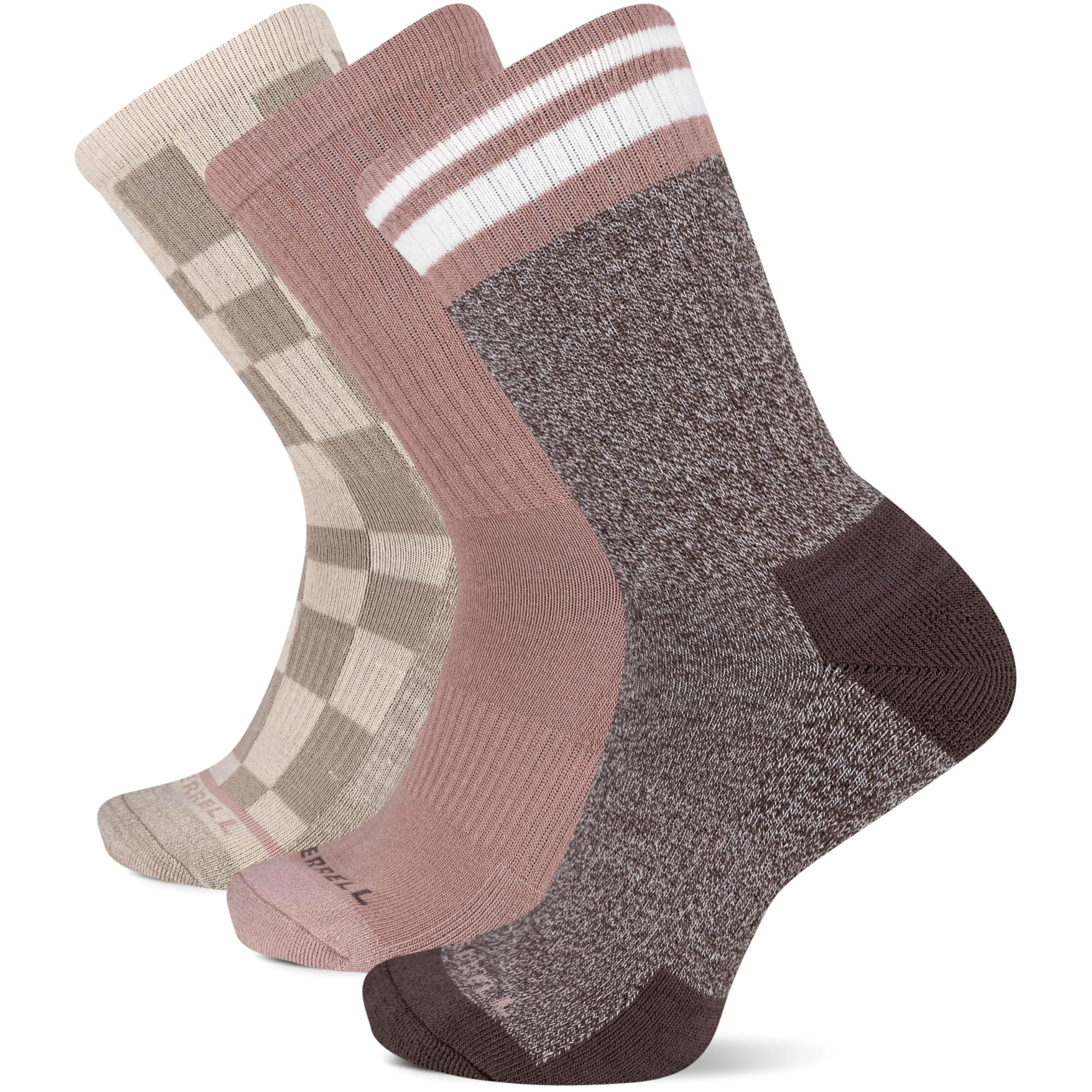 Merrell Camper Everyday wełniana załoga Uniseks Men's And Women's Wool Everyday Hiking Crew Socks - 3 & 6 Pairs - Cushioned Moisture Wicking
