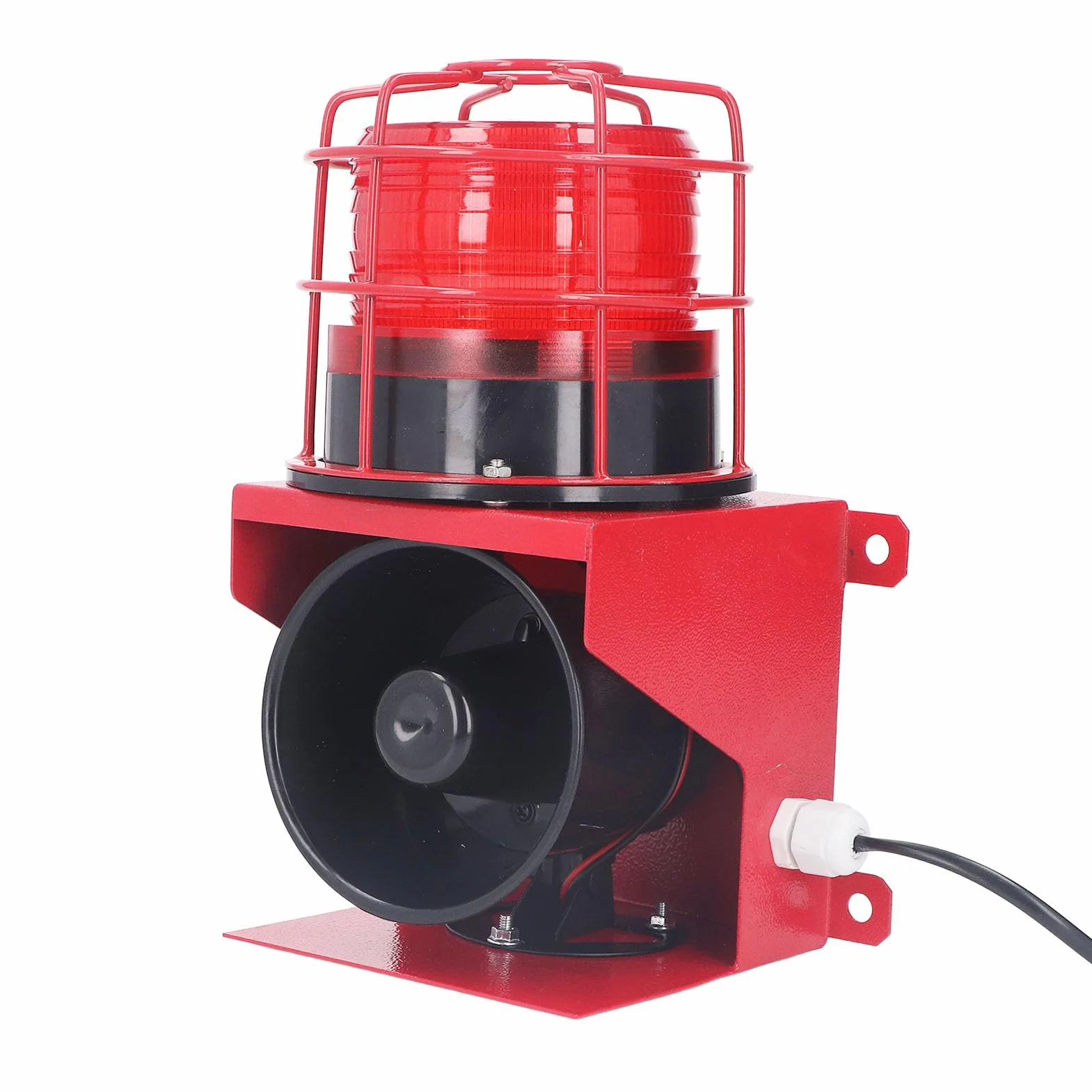 115DB Light Light Alarm Siren Siren Siren IP65 Waterproof, LED Strobe, Instalacja ścian dla Różnych Trudnych środowisk, Stop Aluminium, PVC (Wtyczka UE 220V)