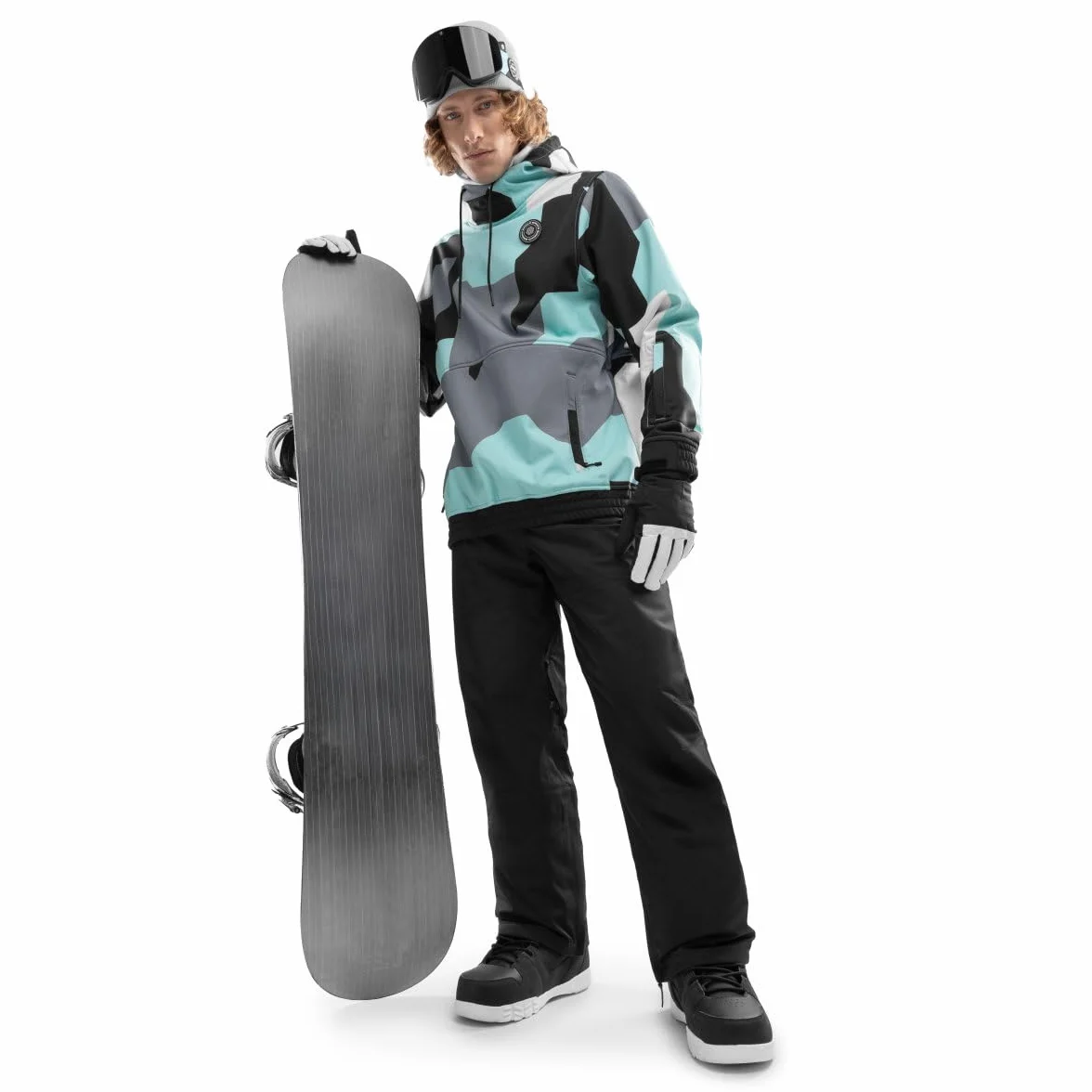 SIROKO - Kurtka Snowboardowa Siroko W1 Ushuaia - XXS - Turkusowy/Szary