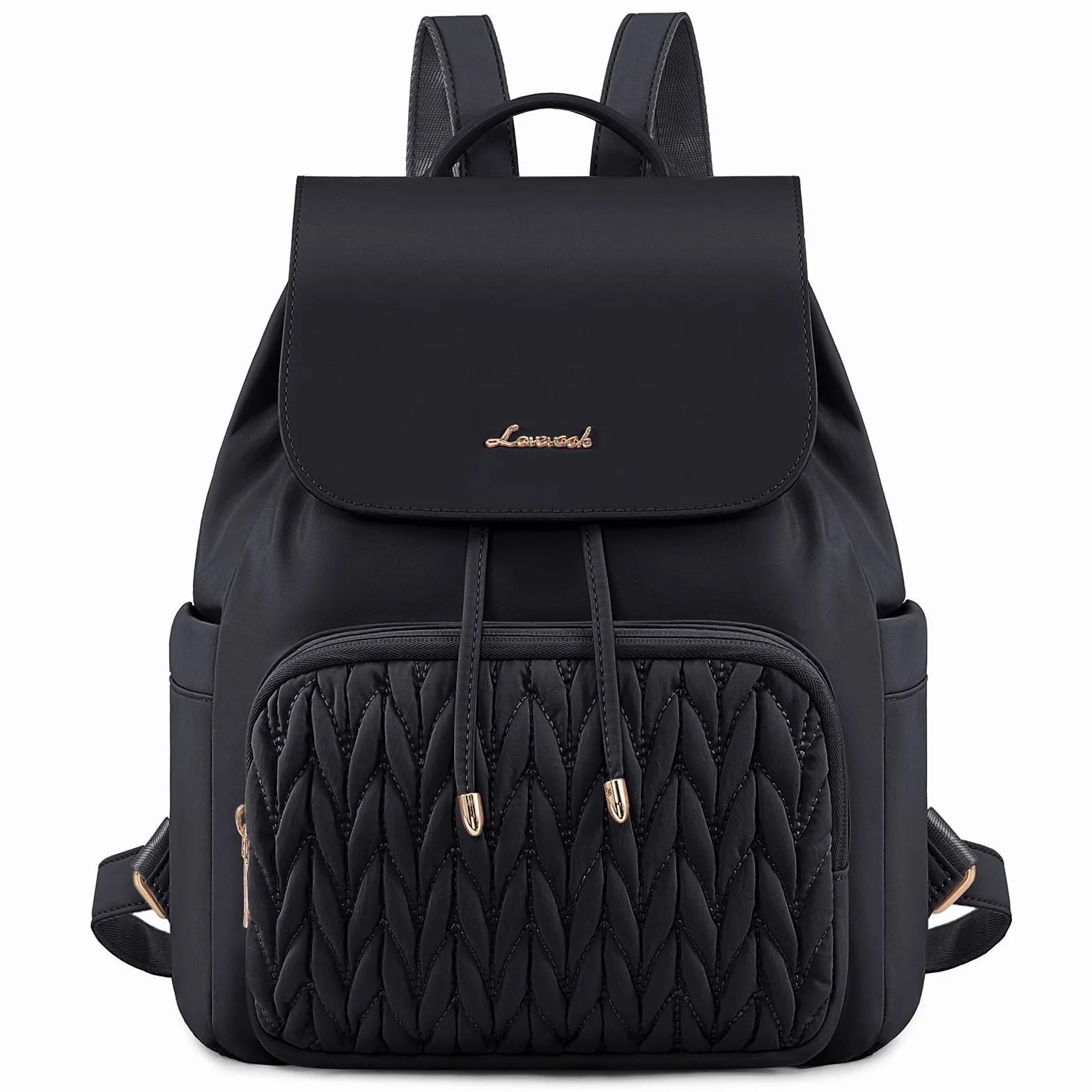LOVEVOOK Plecak damski mały wodoszczelny 2 w 1 mini torba plecak dzienny 13 Zoll czarny