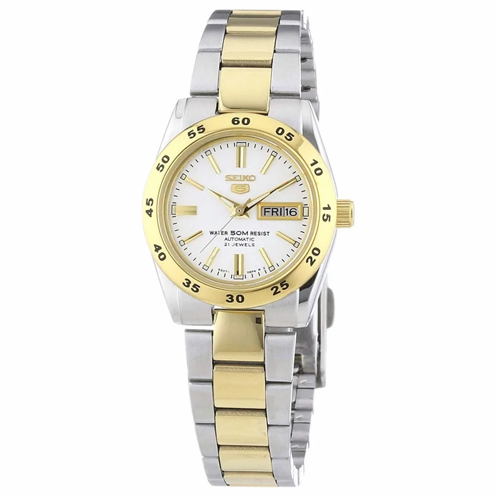 Seiko Damski zegarek automatyczny ze stali nierdzewnej, wielobarwny