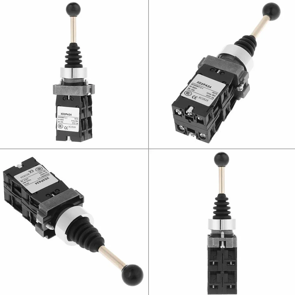 Joystick Switch, kontroler Joy Stick 4-pozycyjny sprężynowy przełącznik zwrotny wymiana przełączników przemysłowych czarny