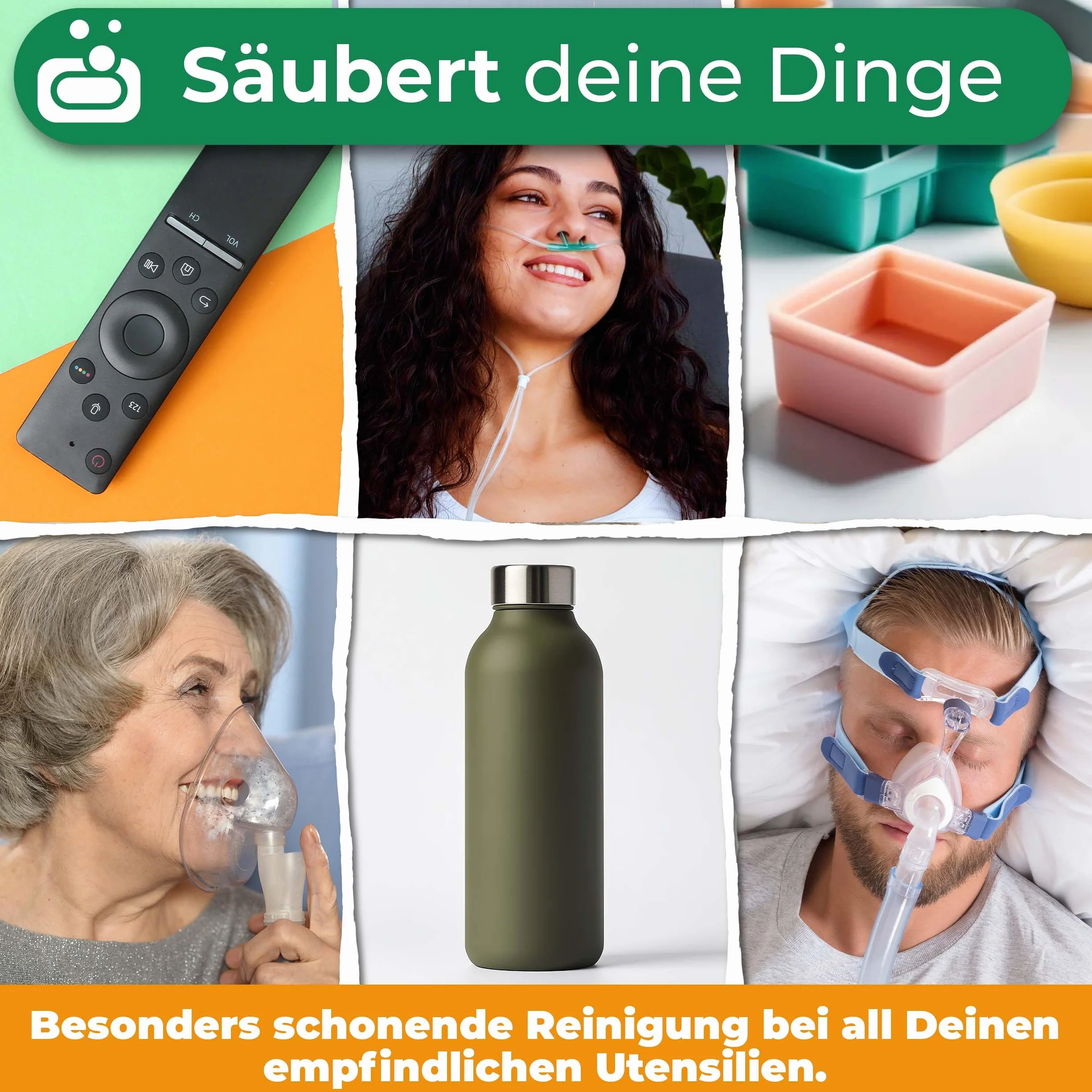 CPAP chusteczki czyszczące 100 x chusteczek w puszce, bezzapachowe, bez alkoholu, ściereczki celulozowe do czyszczenia silikonu, maski CPAP, maski tlenowe, okulary do nosa (1)