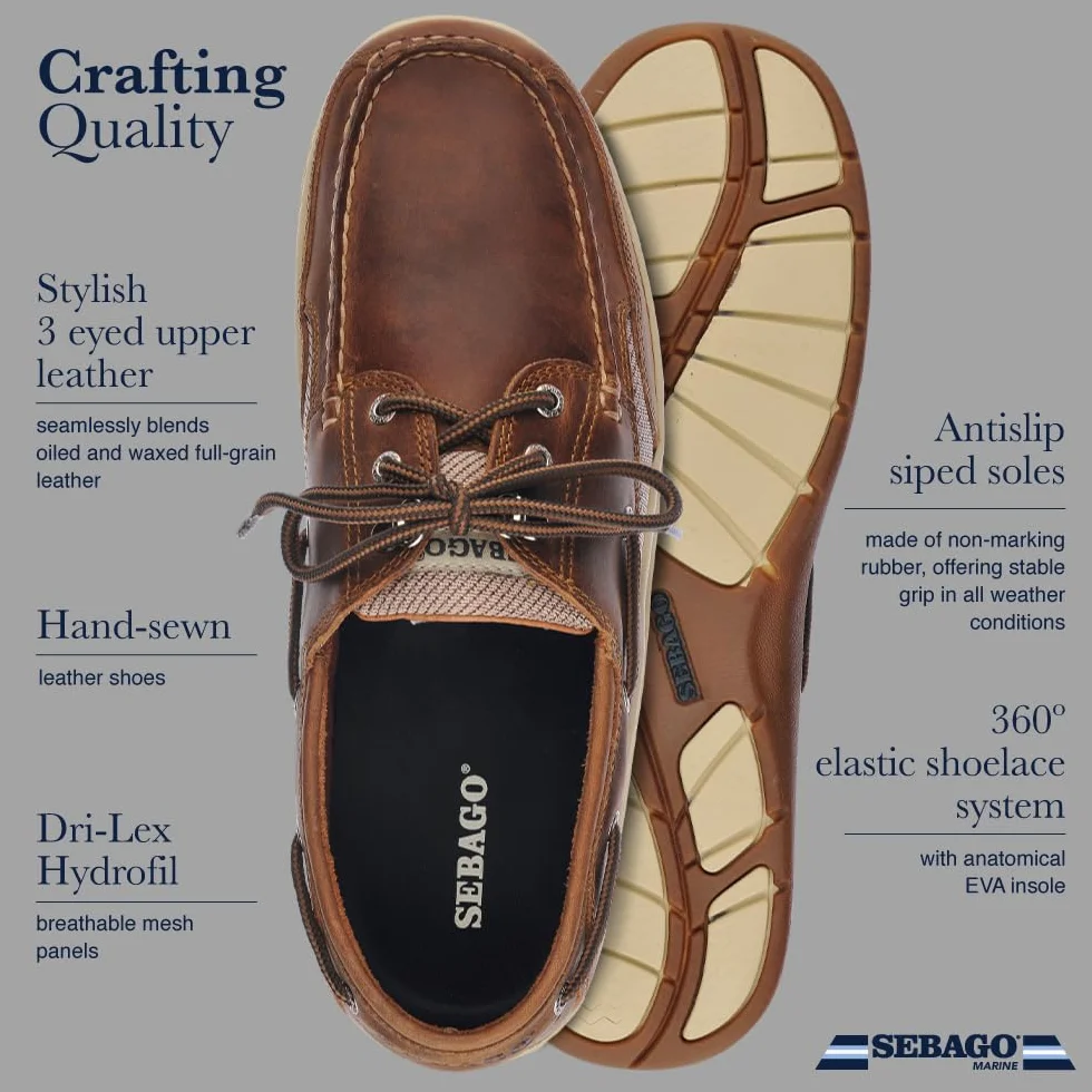 Sebago Mężczyźni Clovehitch Ii Fgl Waxedbuty do łodzi