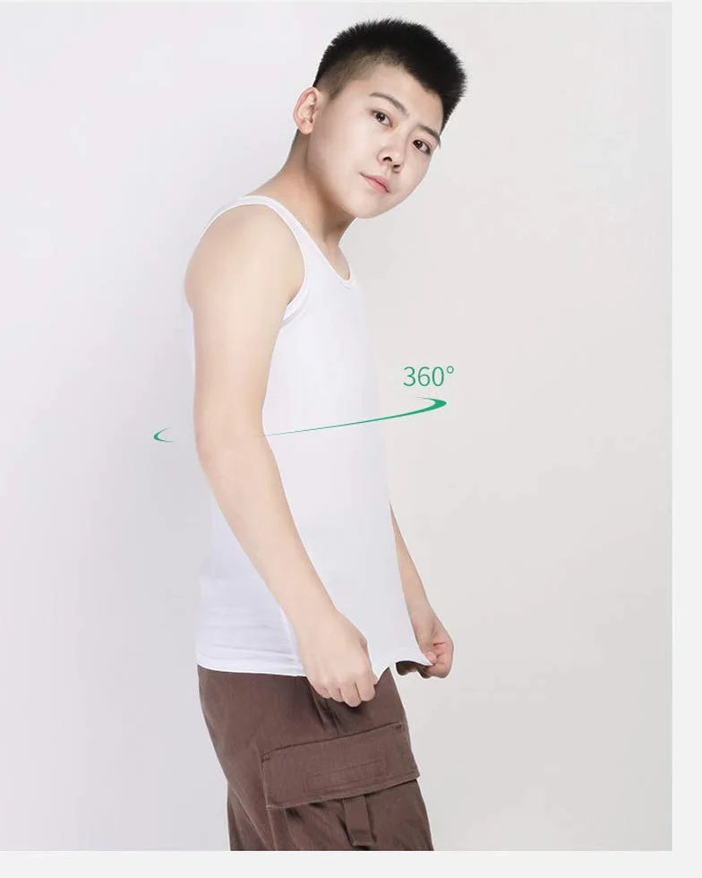 BaronHong Bawełna 3 rzędy haczyków segregator piersiowy tank top bielizna dla Tomboy Trans Lesbian