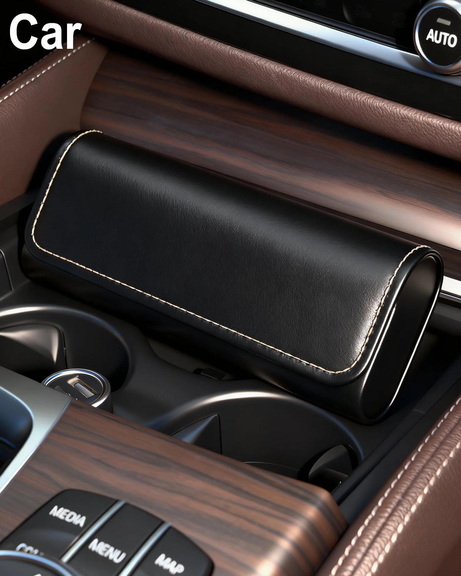 AkoaDa Etui na okulary Hardcase, wysokiej jakości skórzane pudełko na okulary w eleganckiej czerni, twarda obudowa ze ściereczką z mikrofibry, dla kobiet i mężczyzn, idealne do podróży i codziennego