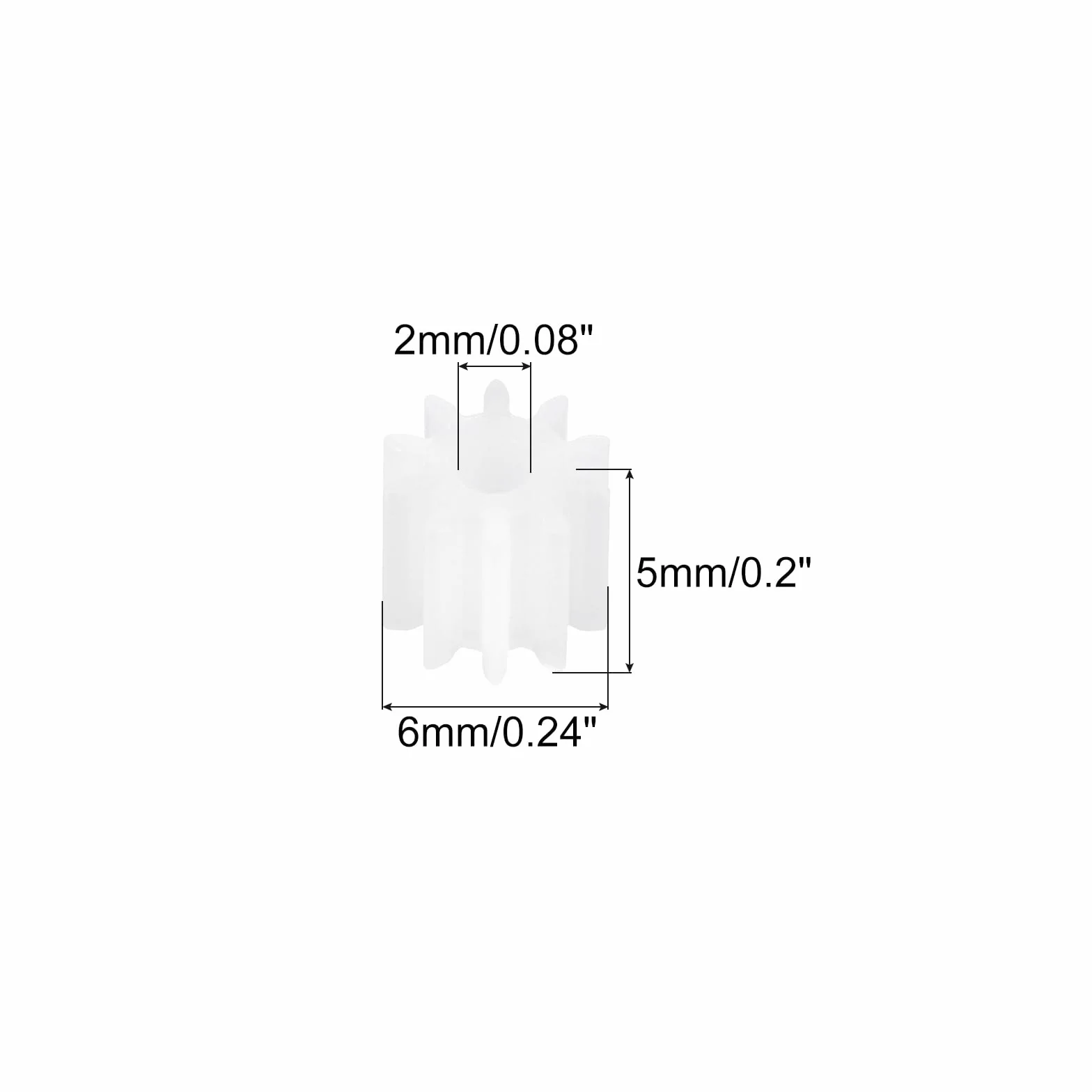 QUARKZMAN 50 sztuk kół zębatych z tworzywa sztucznego, 10 zębów, model 102 A, przekładnia redukcyjna do samochodu RC, modelu robota "zrób to sam" (białe, moduł 0,5)