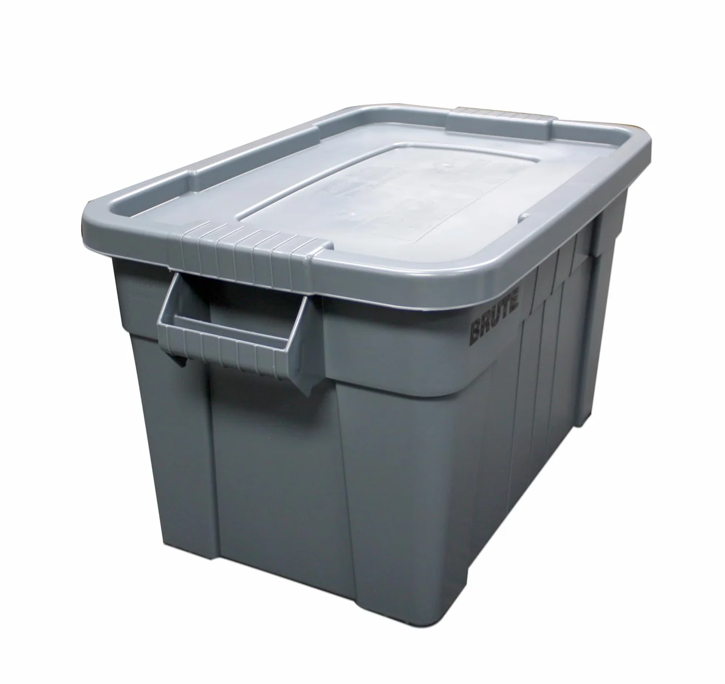 Rubbermaid Commercial Products BRUTE Tote Storage Bin with Lid, 20-Gallon, Gray, Rugged/Reusable Boxes for Garage/Moving/Camping/Basement Storage/Kitchen/Warehouse/Outdoor, Pack of 1