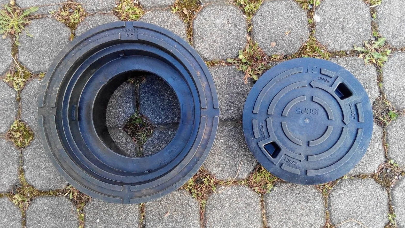 Varile DN160-DN200 adapter pokrywy włazu kontrolnego, czarna nasadka rury, pokrywa do rury pionowej, obciążenie do 3 ton