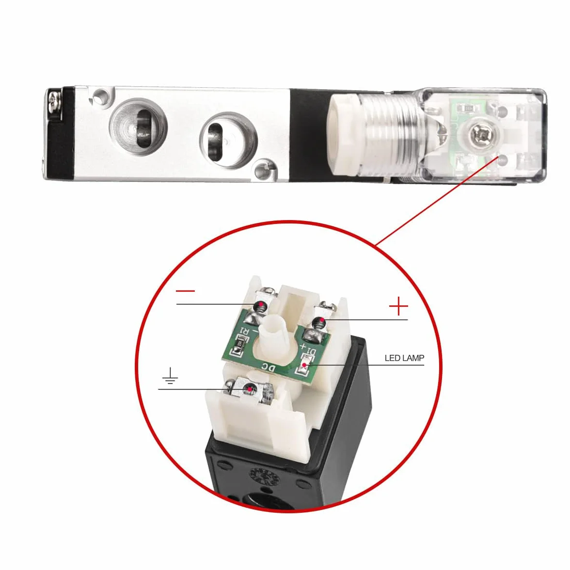 Heschen elektryczny pneumatyczny zawór elektromagnetyczny 4V210-08 DC 24 V PT 1/4 5-drożny 2 pozycje