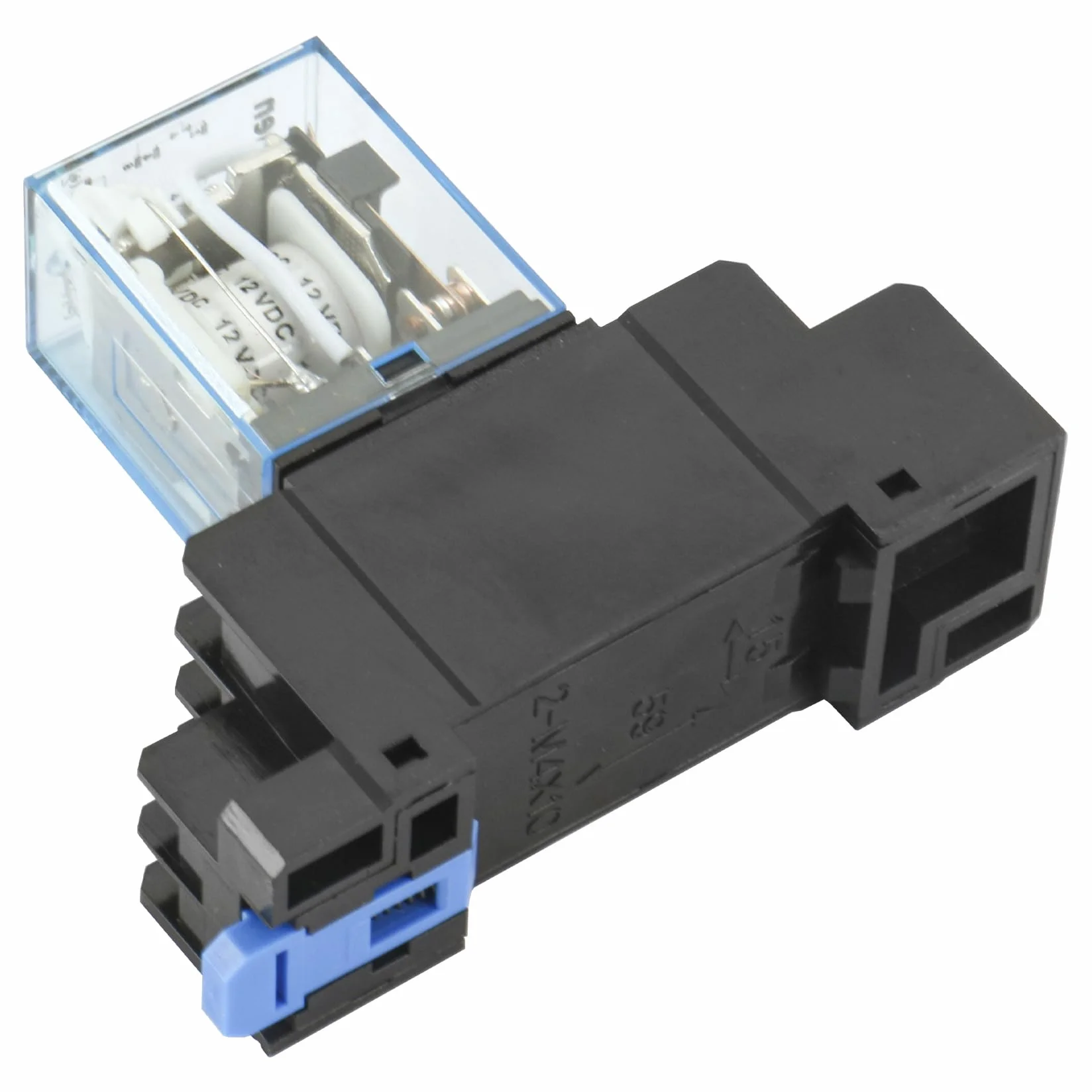 Heschen Przekaźnik uniwersalny LY2NJ, cewka 12 VDC, 10 A 24 VDC/220 VAC, DPDT, wyświetlacz LED, z podstawą cokołu