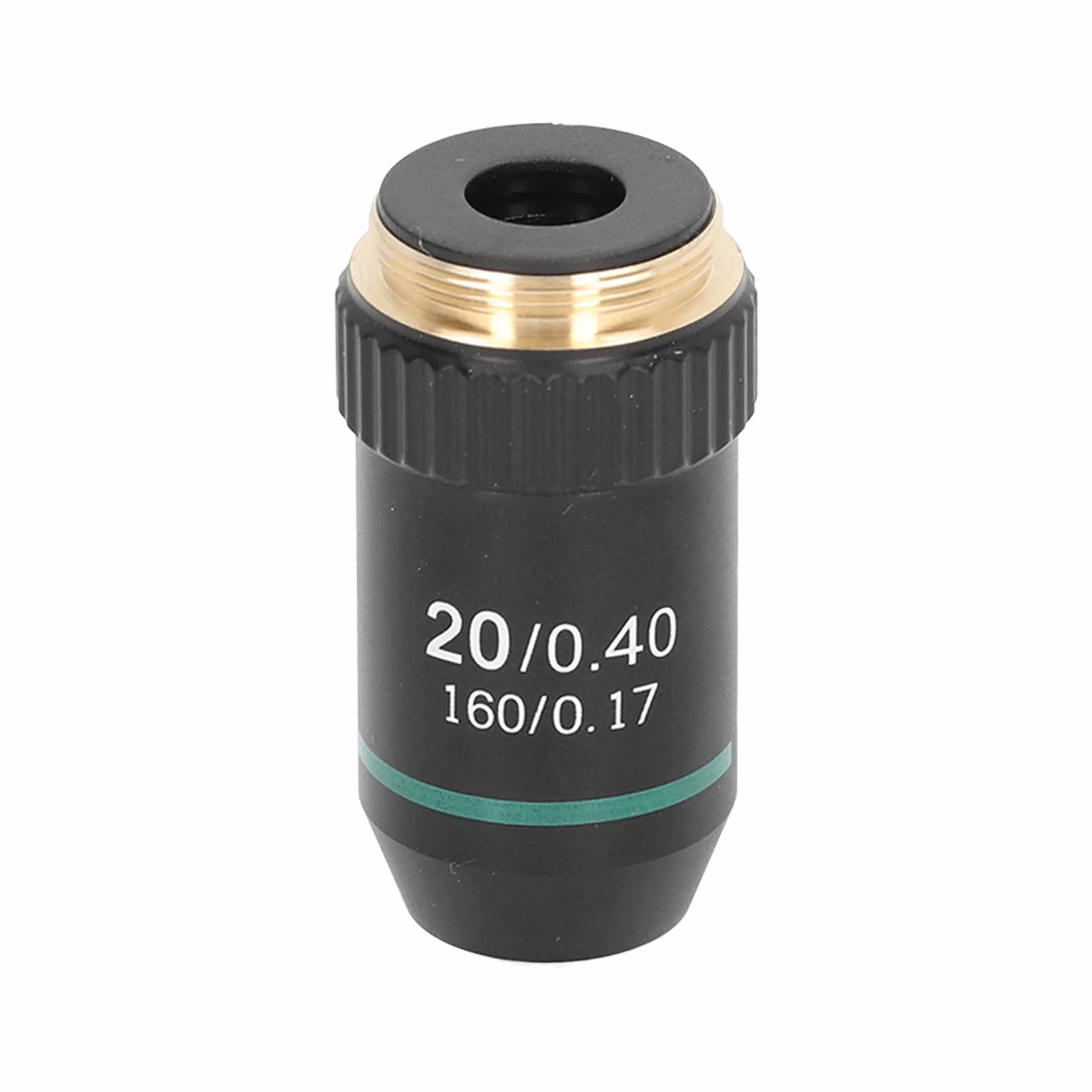 Obiektyw 20X, Obiektyw Mikroskopu Achromatycznego 20X Mosiądz Chromowany Obiektyw Obiektywu Mikroskopu 20X Interfejs 20.2mm dla Soczewek Mikroskopowych