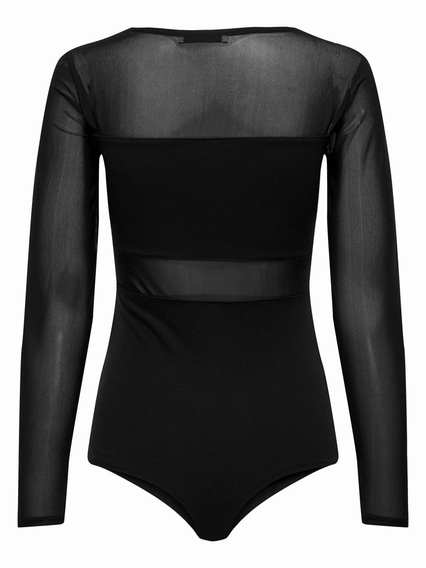 ONLY Damskie body Onlesther L/S Mesh Bodystocking JRS Body czarny M