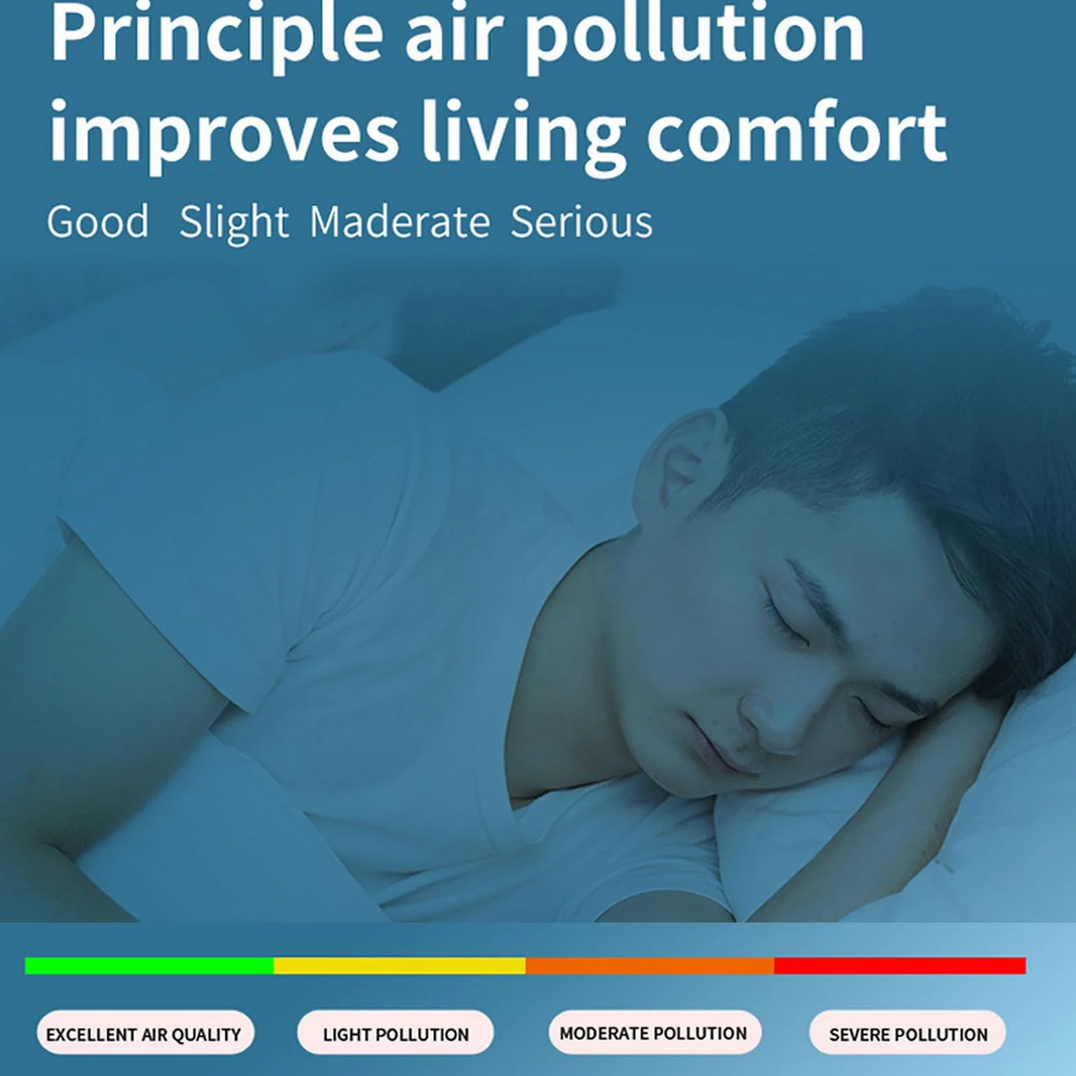 Monitor CO2, Mierniki Jakości Powietrza w Pomieszczeniach Przenośny Detektor Dwutlenku Węgla, Podświetlany Ekran LCD CO2 TVOC HCHO PM2.5 PM10 Tester z Budzikiem, do Domu, (WHITE)
