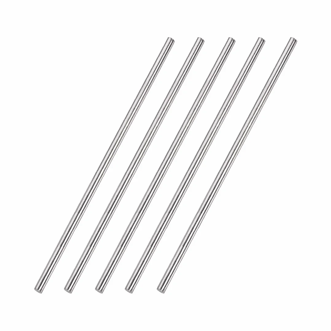 sourcing map 5 szt. 4 mm x 200 mm 304 stal szlachetna solidny pręt okrągły do majsterkowania