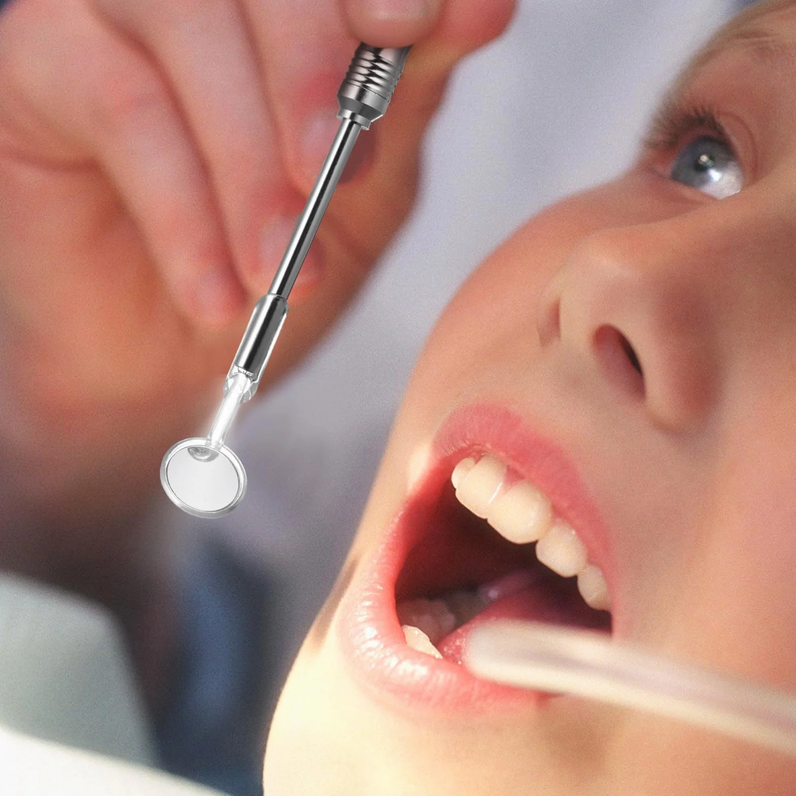 minkissy Lustro Dentystyczne Z Lekkim Narzędziem. Lusterko Inspekcyjne Ze Stali Nierdzewnej Podświetlane Diodami Led. Przeciwmgielne. Kąt Krzywizny. Narzędzie Dentystyczne Do Pielęgnacji