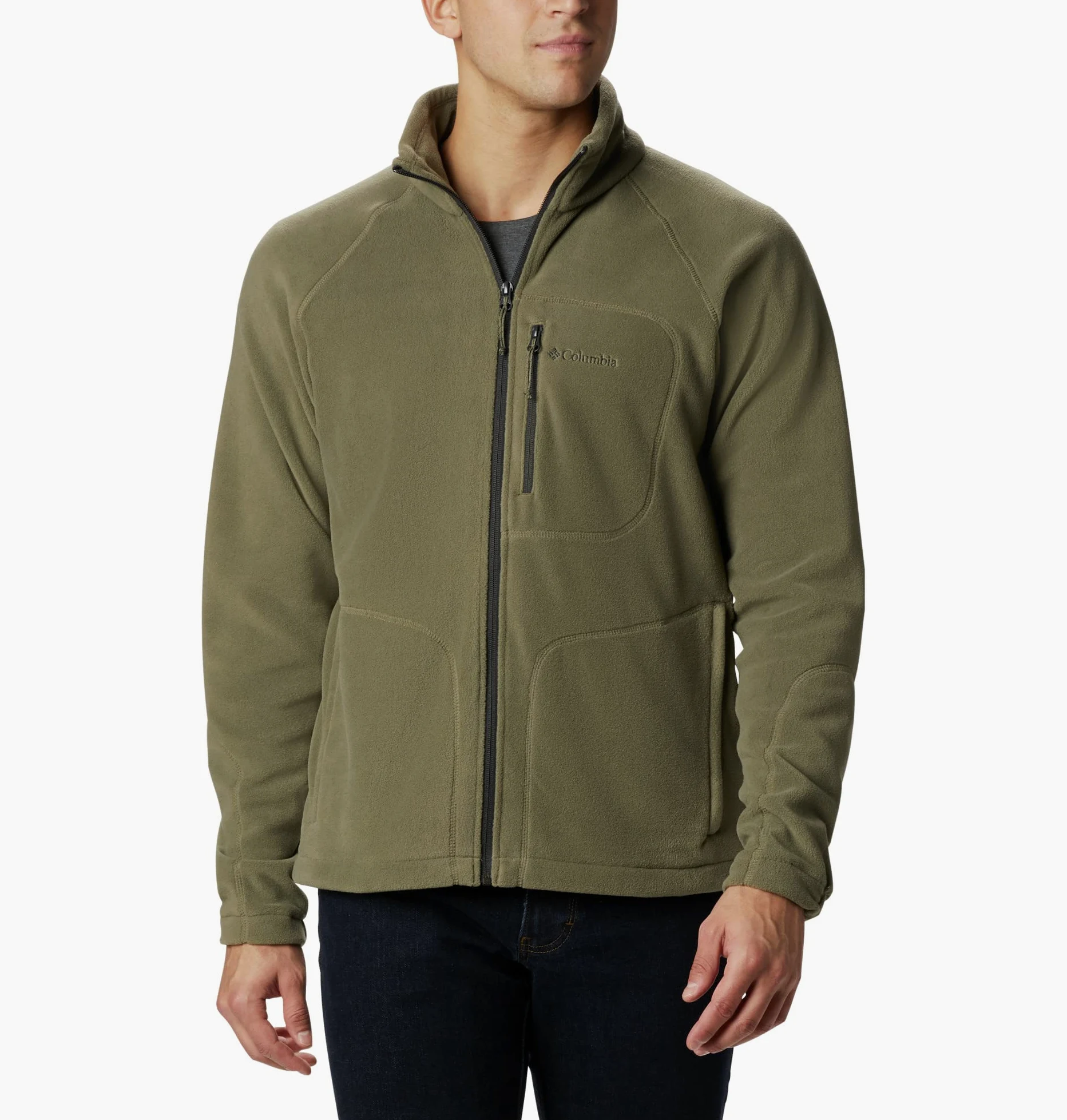 Columbia Fast Trek 2 Full Zip Fleece, Kurtka polarowa Mężczyźni, Stone Green, XL