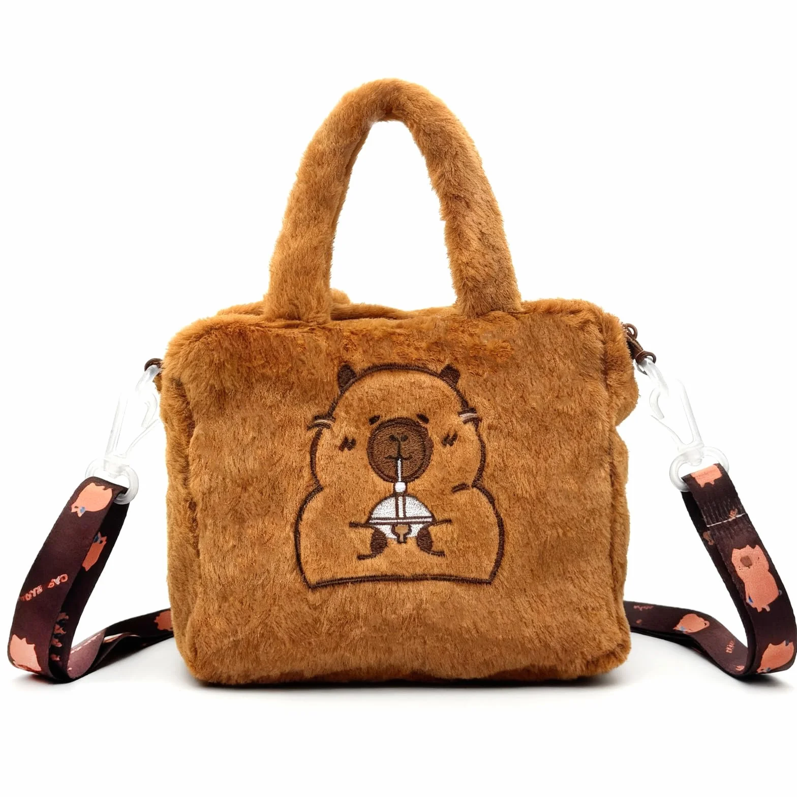 Capybara Pluszowa torebka dziewczęca torba na ramię crossbody 18x16x6 cm