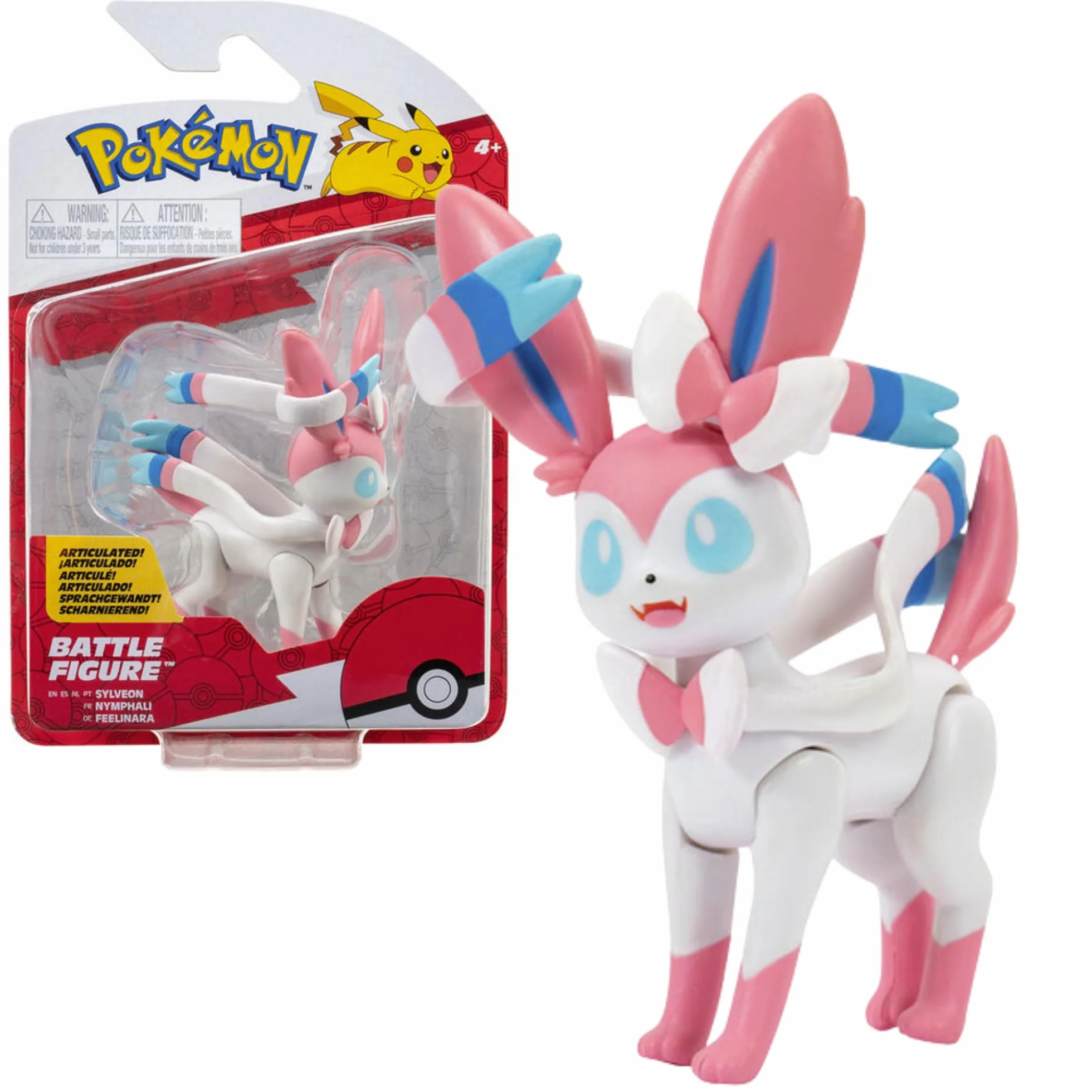 Pokemon Figurka Sylveon - 8 cm Pokémon Figury - Najnowsza 2023 - Oficjalnie licencjonowana zabawka Pokemon