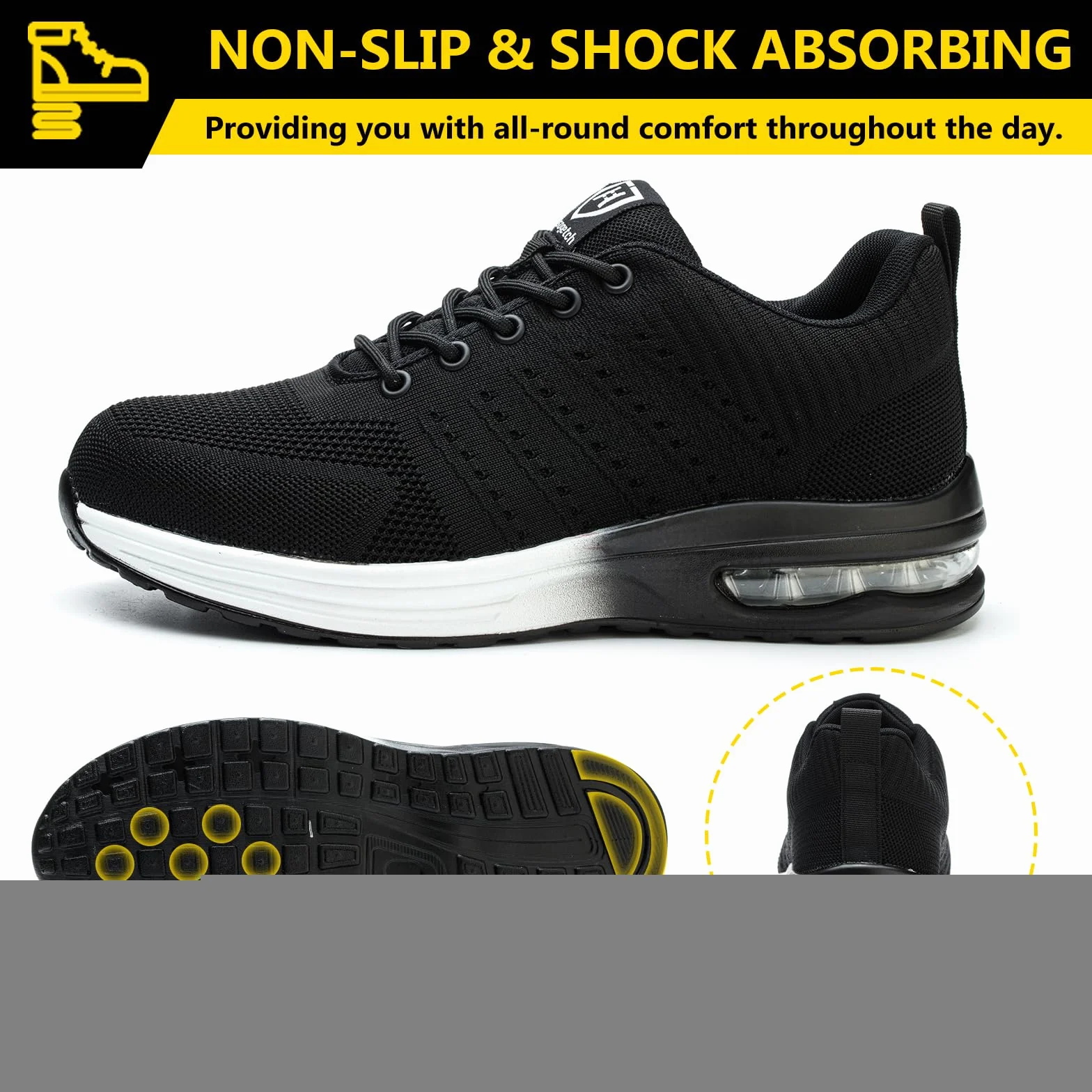 Buty Ochronne Męskie Damskie ze Stalowymi Noskami Safety Shoes Work Steel Toe