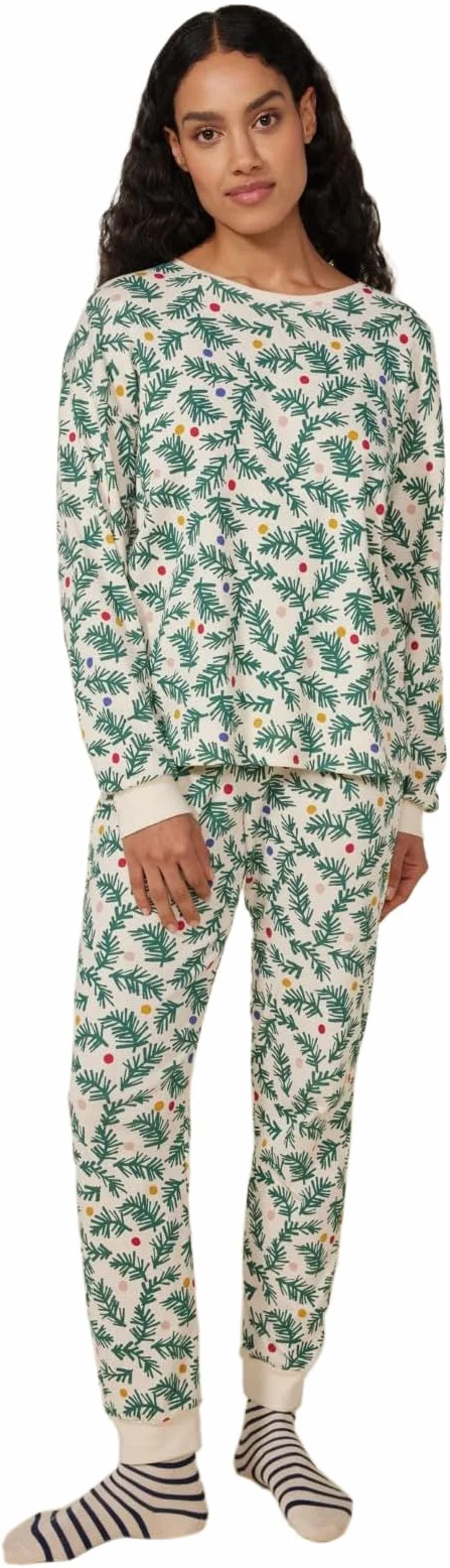 Petit Bateau Piżama damska z długim rękawem Avalan/Multico L, Avalane/Multico, L
