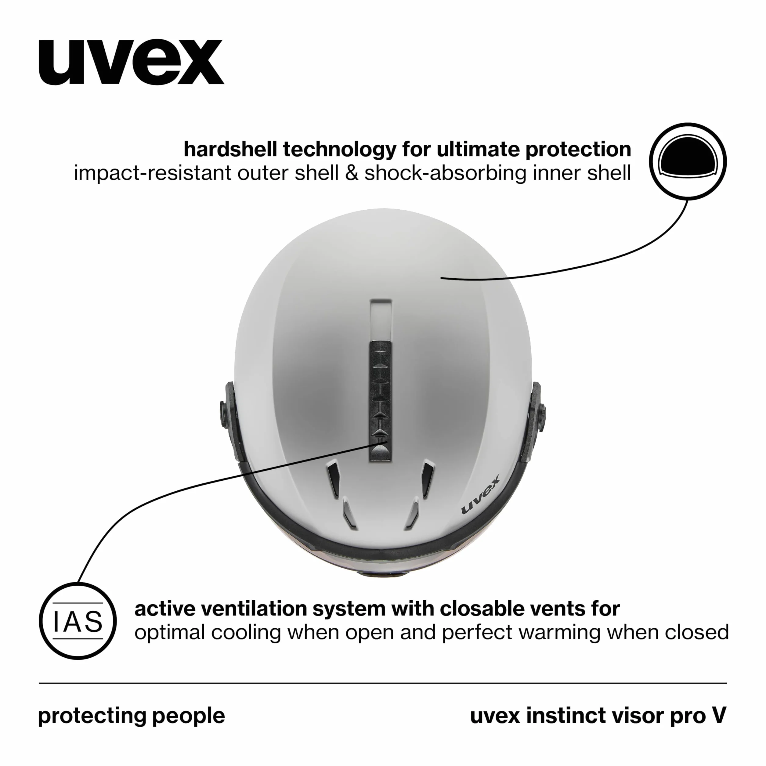 UVEX INSTINCT VISOR PRO V GREY M 59-61