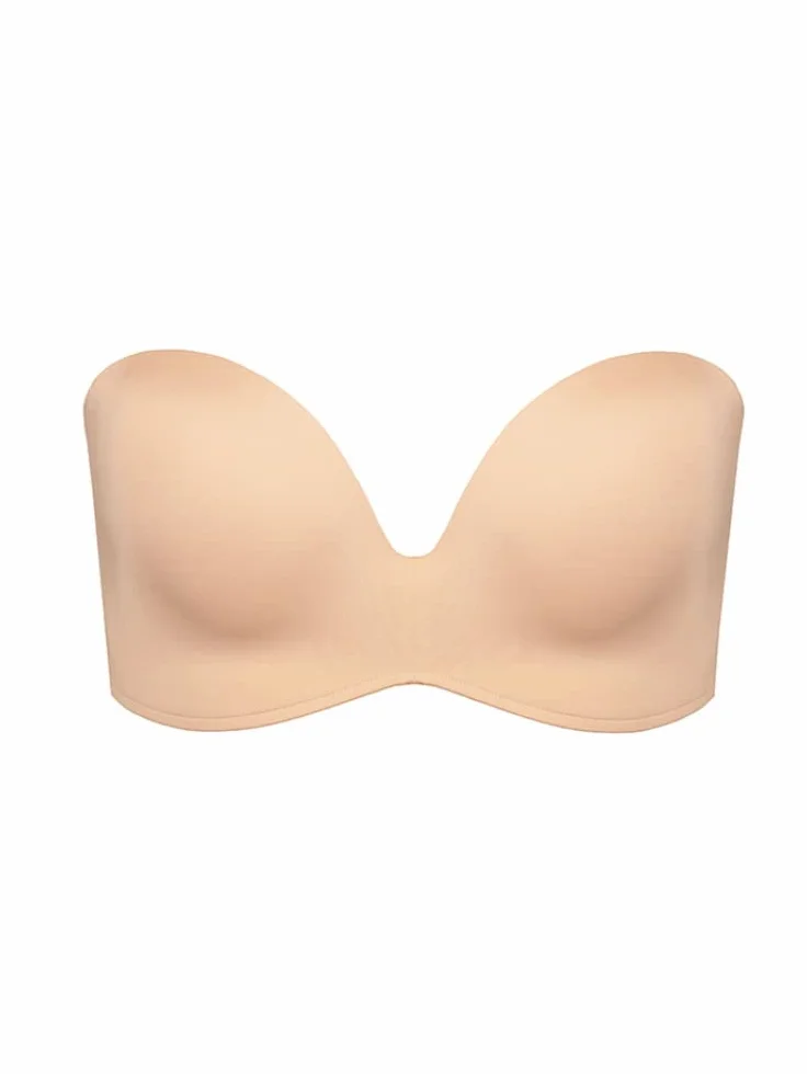 Wonderbra Damski biustonosz bez ramiączek, BEŻOWY, 75D