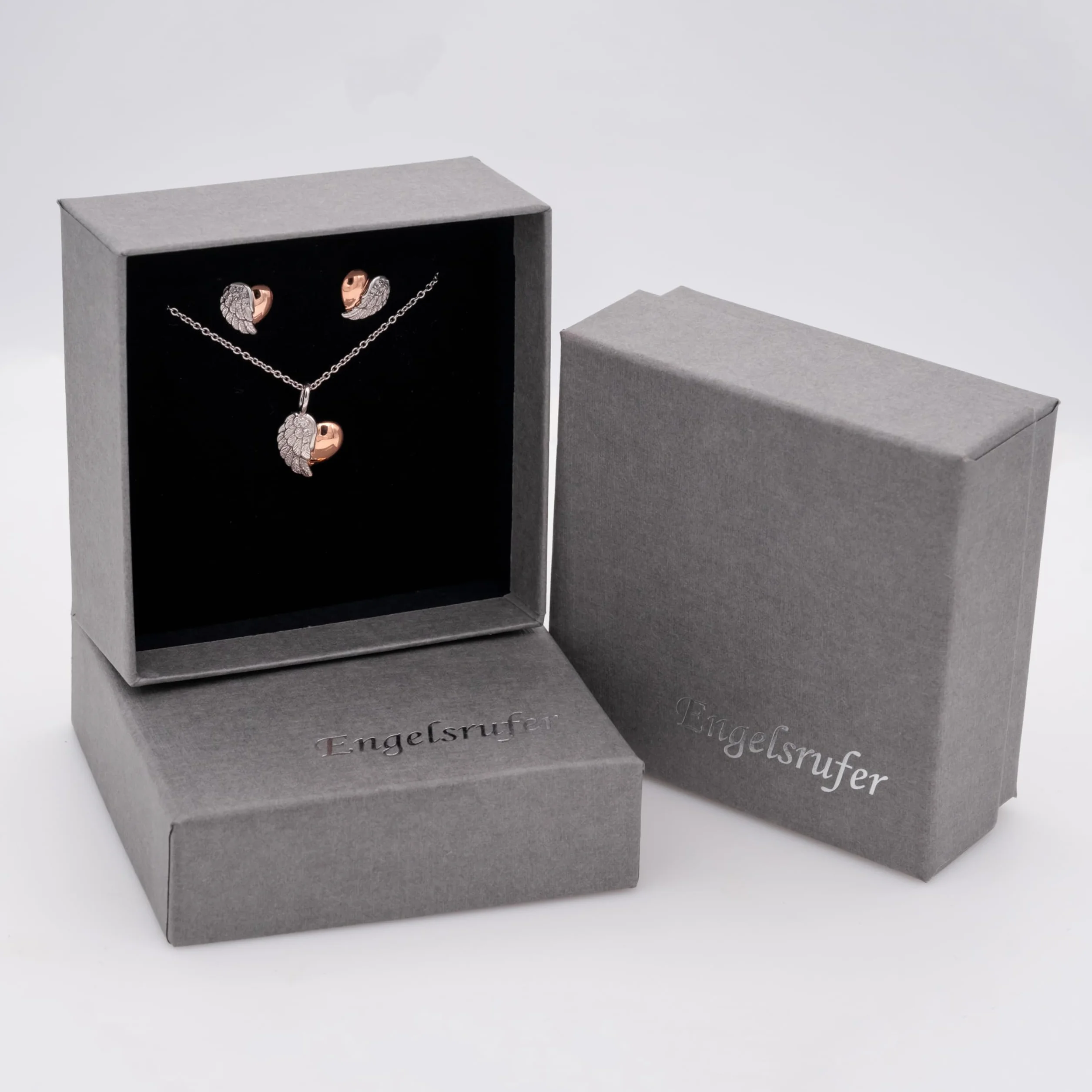 Engelsrufer Paradise Anhänger für Damen 925er Sterlingsilber Tricolour gelb- und rosévergoldet mit perlmuttweißer Klangkugel 18 mm